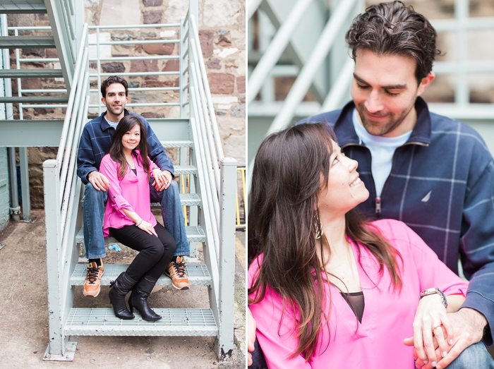 A romantic and wintry Georgetown engagement session photographed by  Washington DC photographer, Alicia Lacey. 
