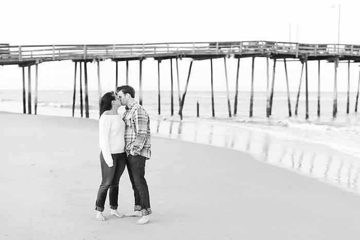 A stylish engagement session at both The Elizabethan Gardens and Nags Head Pier in the Outer Banks, NC. Photographed by Washington, DC & Destination wedding photographer, Alicia Lacey. 