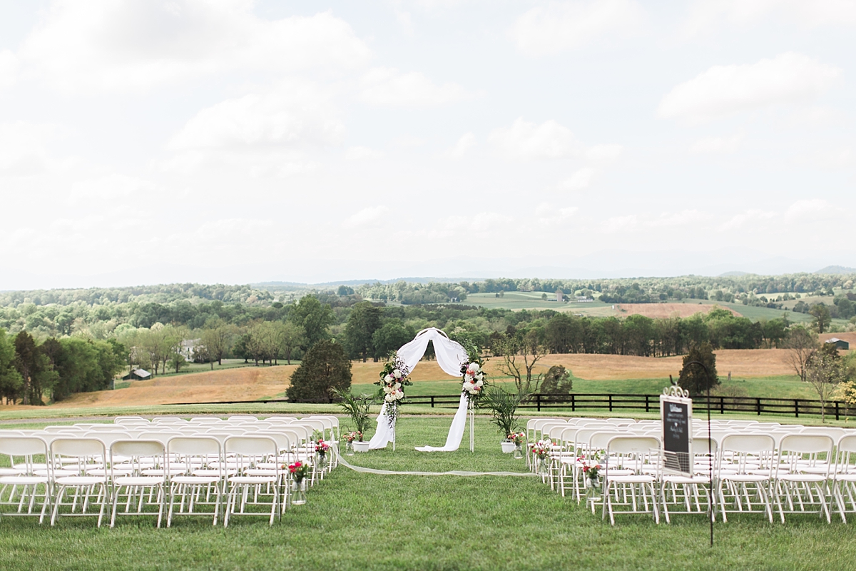 A stunning May wedding at a private family estate in Orange, VA overlooking the beautiful Blue Ridge Mountains and Shenandoah Valley. 
