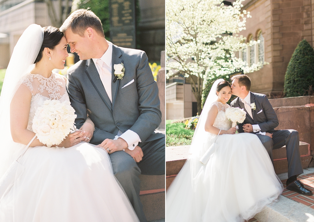 A stunning black tie wedding at St. Matthews Cathedral & the Constitution Gardens in Washington, DC with a reception following at the Crown Plaza Hotel.