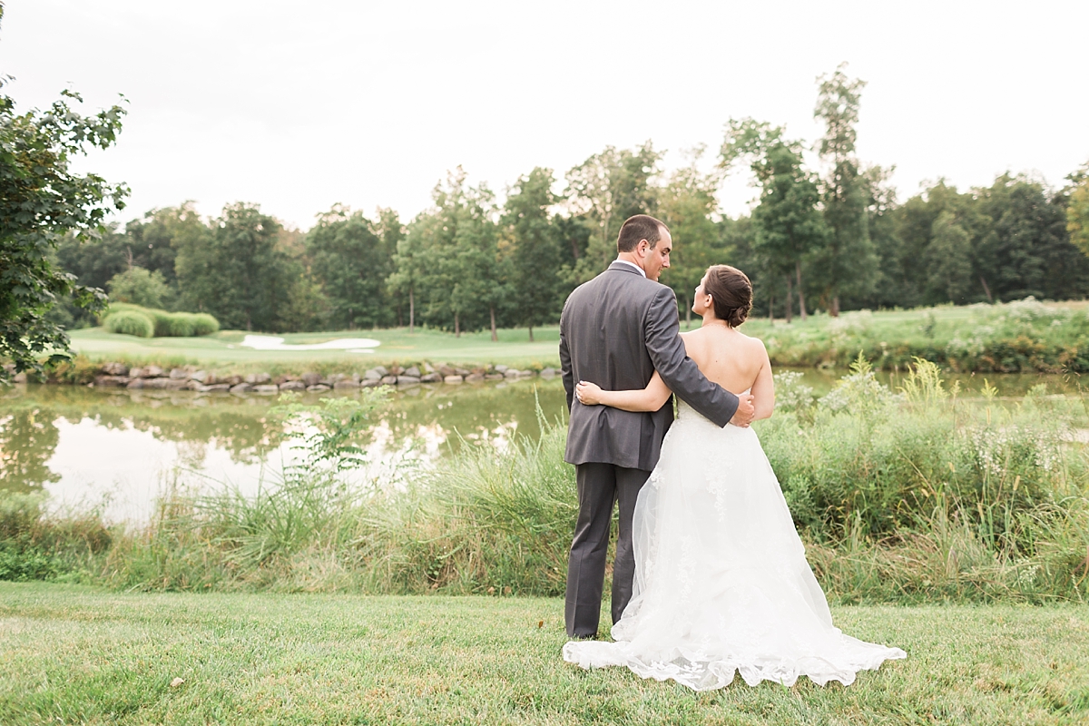 An intimate wedding at Westfields Golf Club in Clifton, VA features a stunning palette of grey and purple with a hint of Virginia Wine Country. 