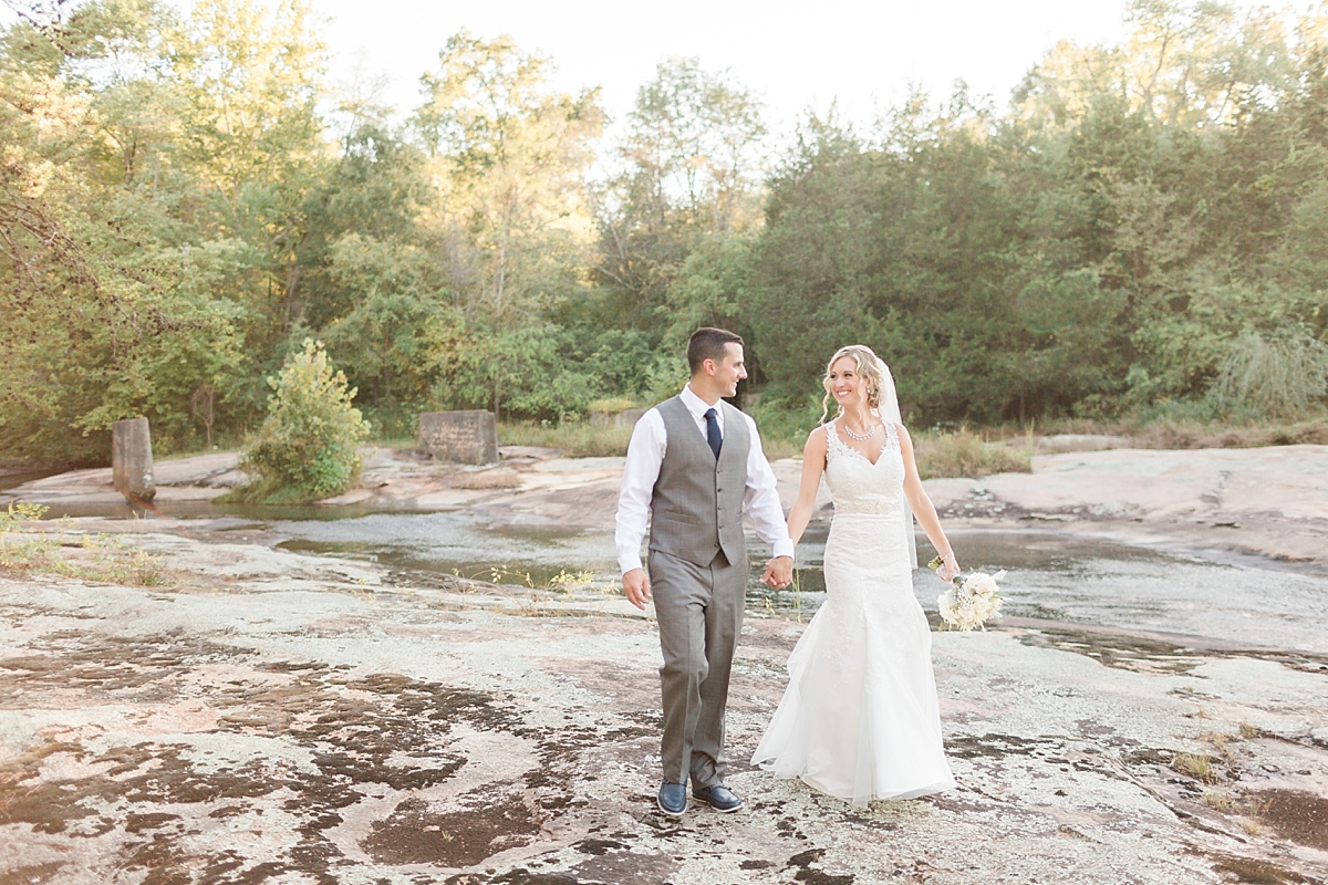 A romantic, classic wedding affair at The Mill at Fine Creek in Powhatan, VA featuring a palette of soft pinks -- photographed by Alicia Lacey Photography.