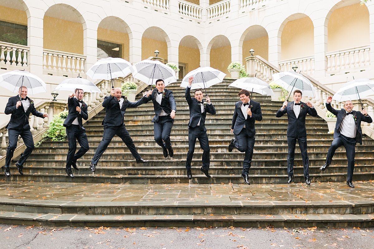 A stunning black tie wedding photograhed in the formal English Gardens at Airlie Center in Warrenton, VA. 