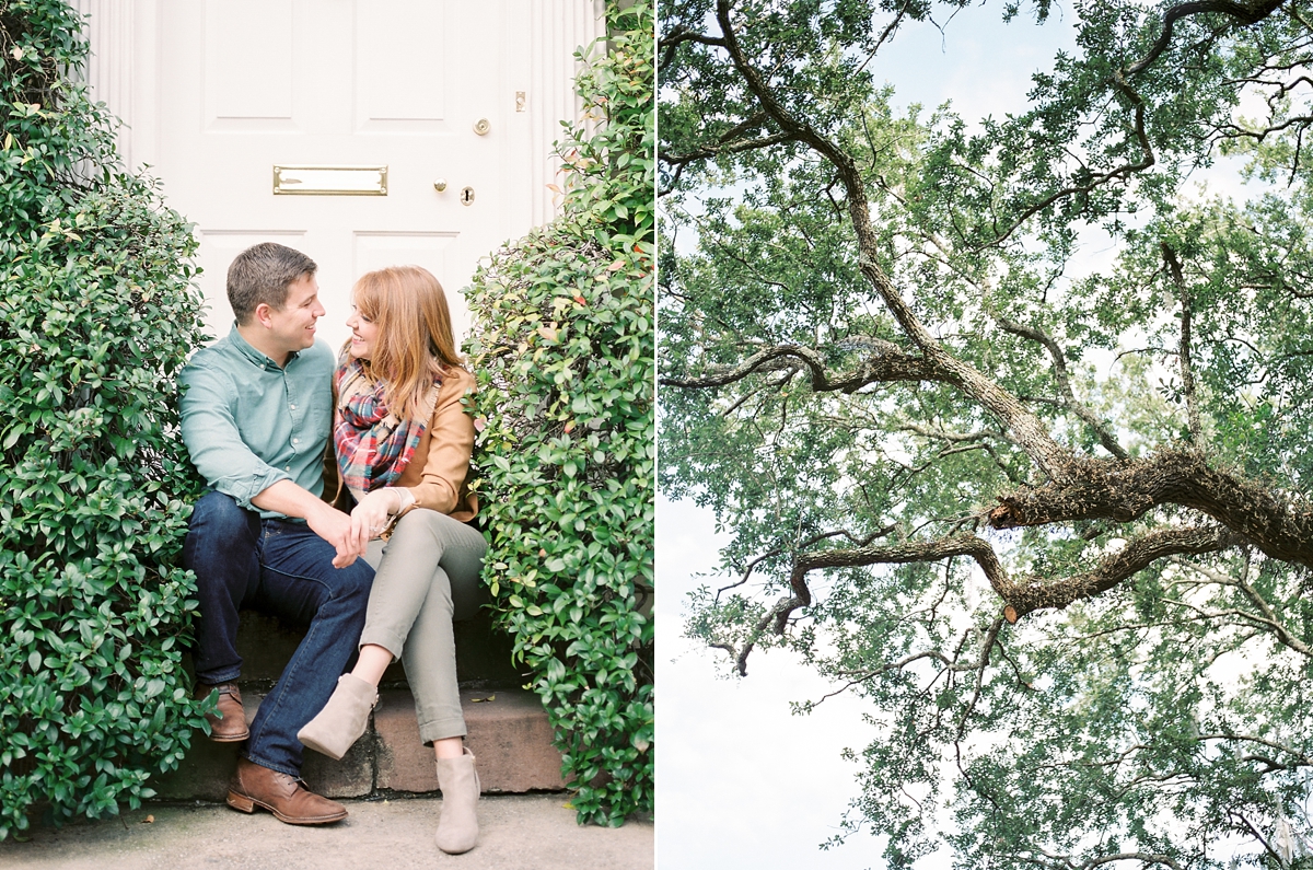 A Washington, DC anniversary and wedding photographer travels to Charleston, SC for a romantic session in lowcountry with spanish moss and colorful streets. 