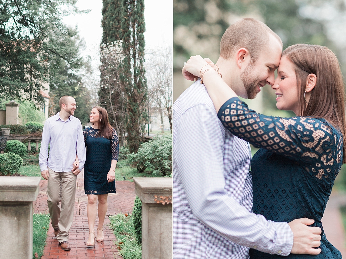 A springtime engagement session photographed at sunrise along Monument Ave in downtown Richmond, VA. 