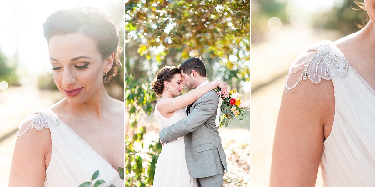 This Washington, DC wedding photographer steps out from behind the camera, modeling for an Organic Romance shoot at Historic London Town Gardens in Annapolis.