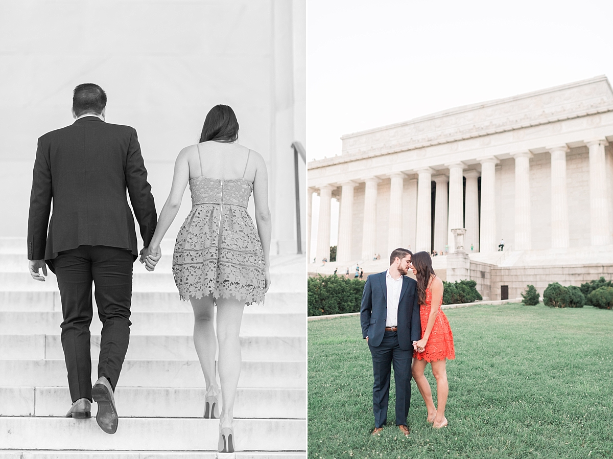 A fine art film session photographed by Washington, DC anniversary photographer, Alicia Lacey, at the iconic Lincoln Memorial. 