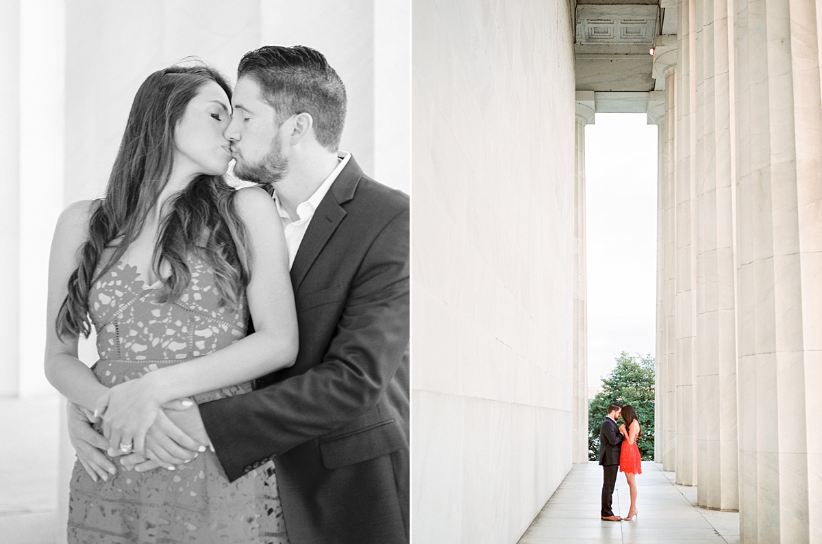 A fine art film session photographed by Washington, DC anniversary photographer, Alicia Lacey, at the iconic Lincoln Memorial. 