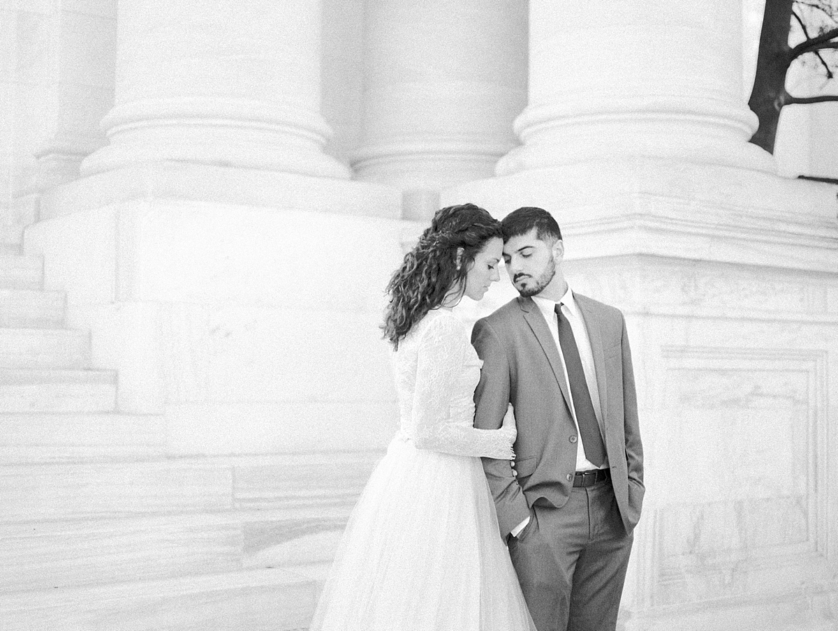 Fine Art Photographer, Alicia Lacey, captures a classic Washington, DC Elopement Wedding at DAR in downtown.