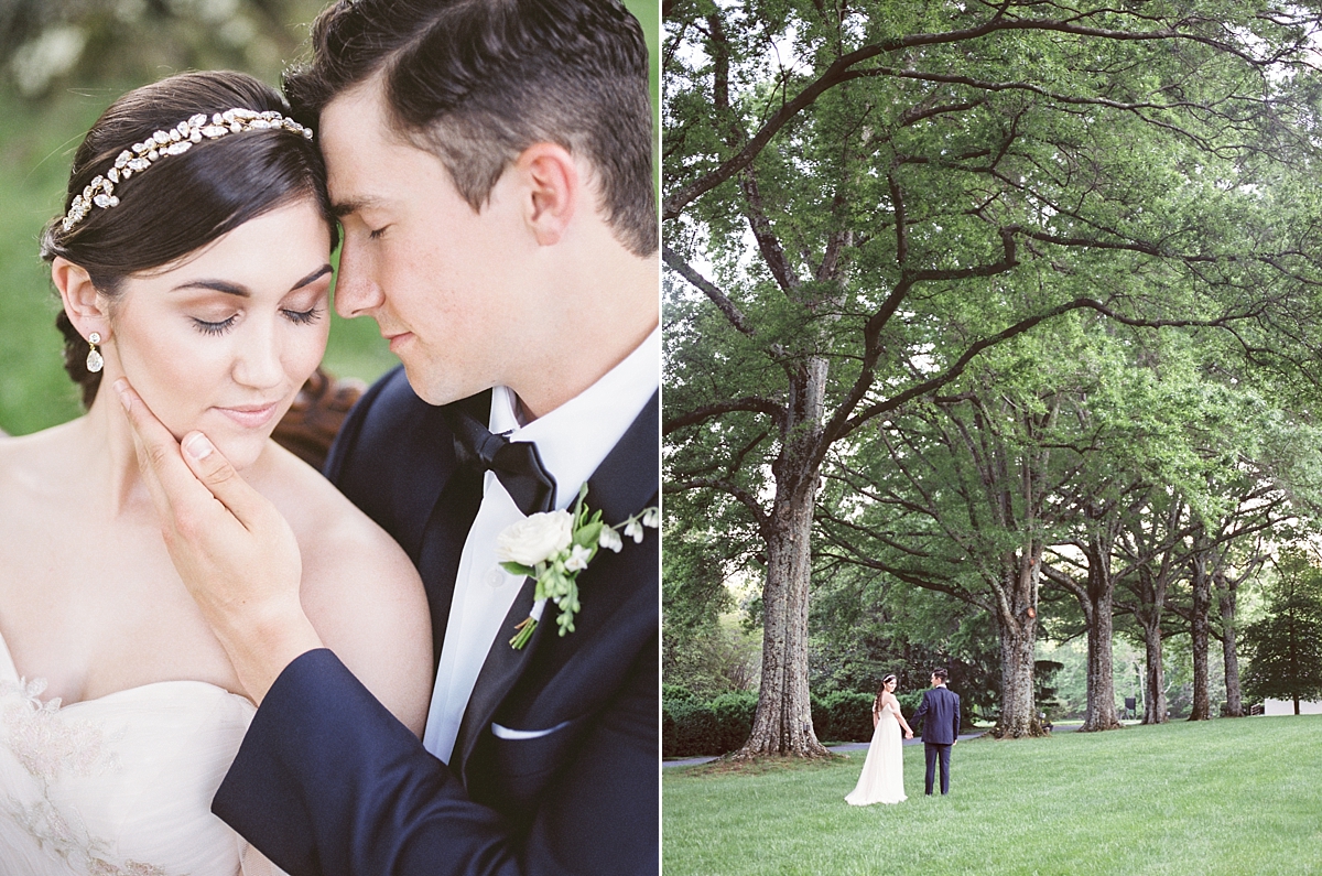 A beautiful English Garden themed wedding at Morven Park in Leesburg, VA -- photographed by fine art film photographer, Alicia Lacey.