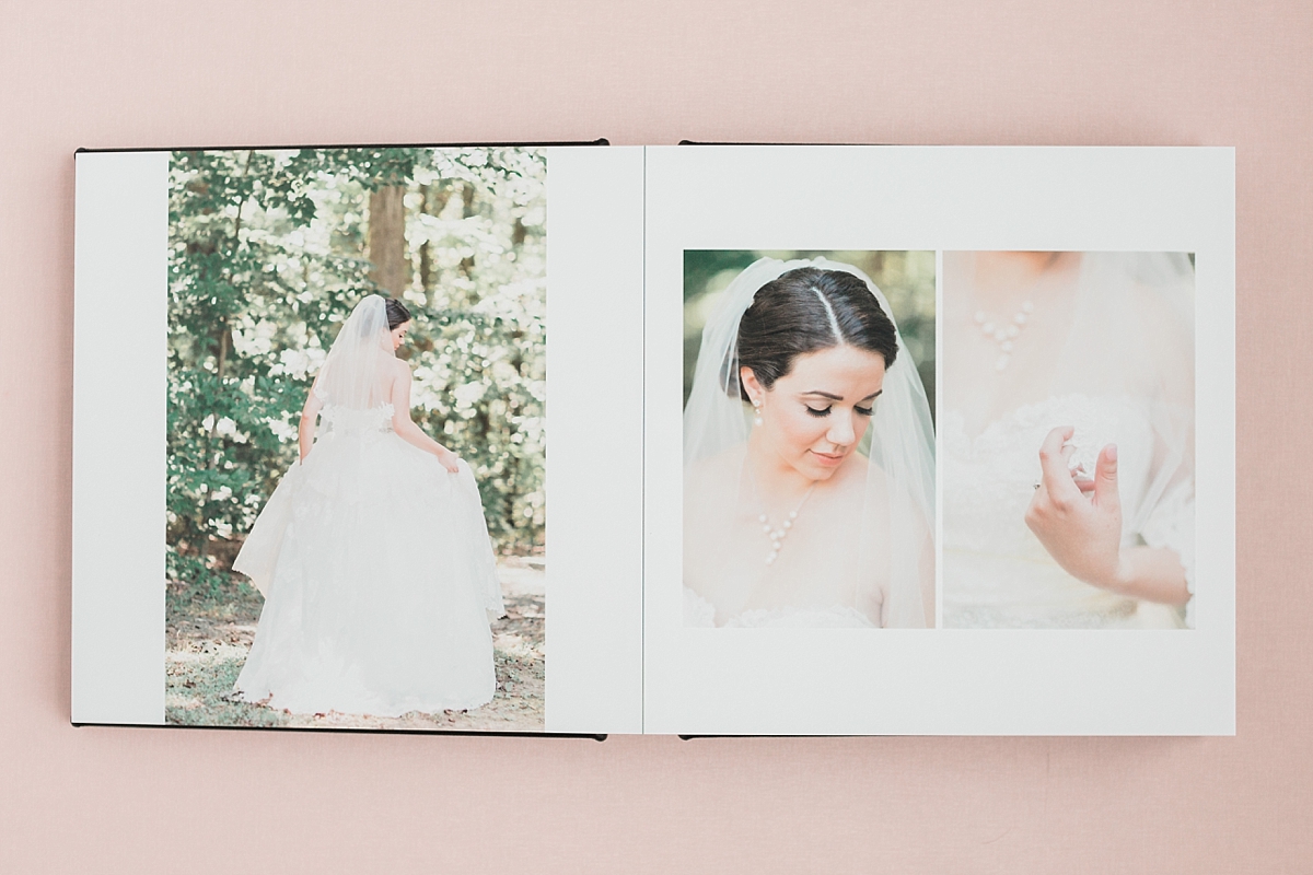 This Washington, DC wedding photographer is sharing a classic black leather heirloom album from a Dominion Valley Country Club affair in Haymarket, VA. 
