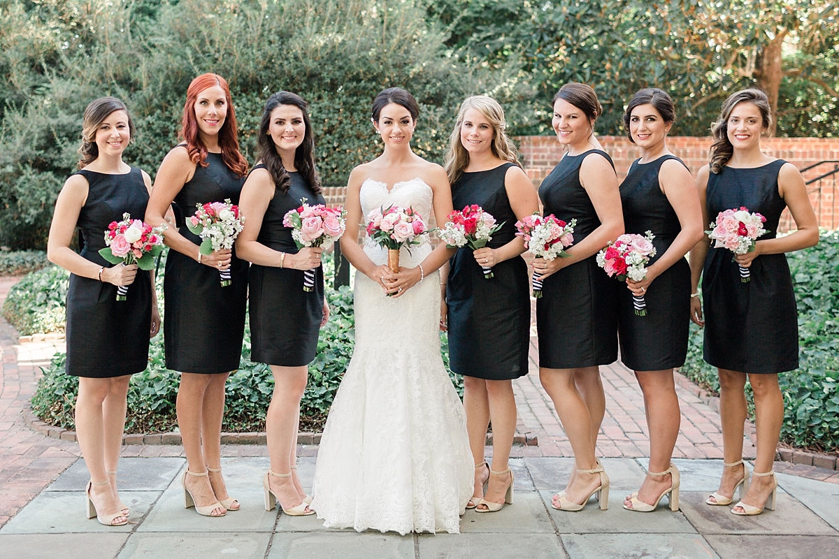 A gorgeous black-tie Kate Spade themed wedding held is at The Williamsburg Inn in Virginia and photographed by Washington, DC photographer Alicia Lacey.