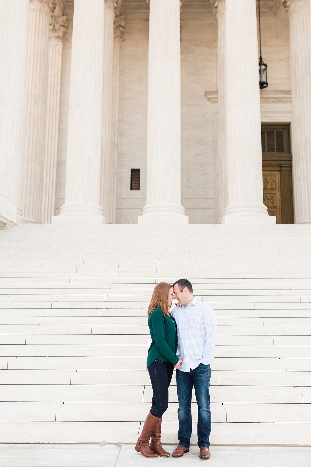 A classic Capitol Hill engagement session photographed by Washington, DC wedding and anniversary photographer, Alicia Lacey.