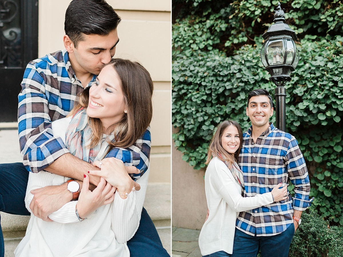 A beautiful October engagement session in Washington, DC at Georgetown's premier gardens found at historic Dumbarton Oaks.