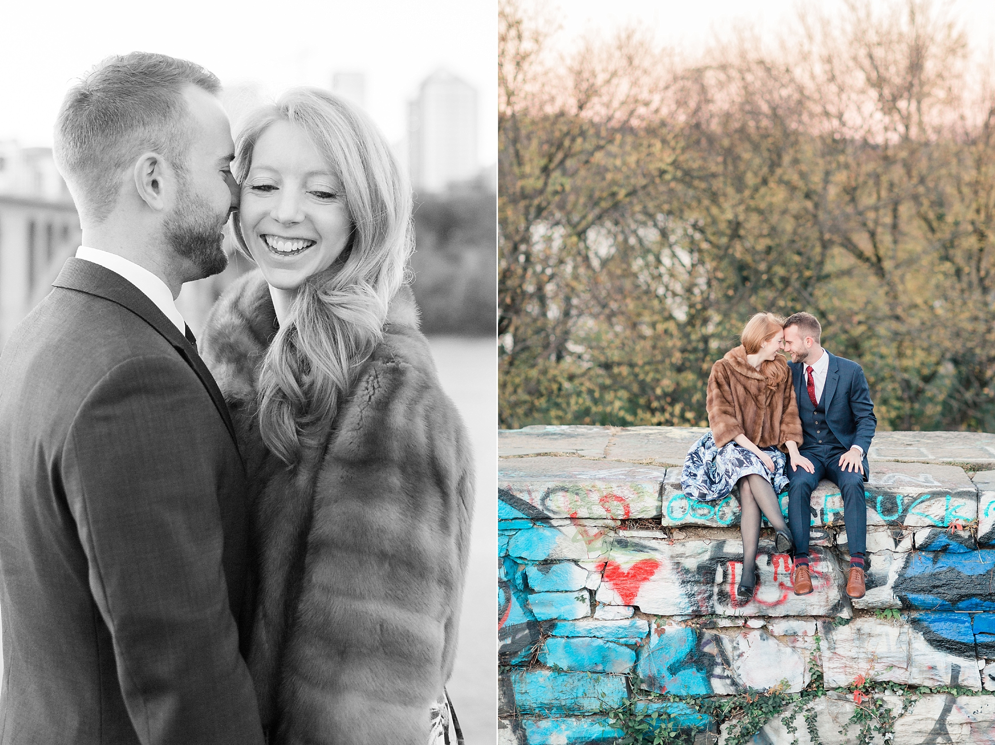 This Washington, DC anniversary and wedding photographer captures a stunning fall engagement session along the canals of beautiful Georgetown. 