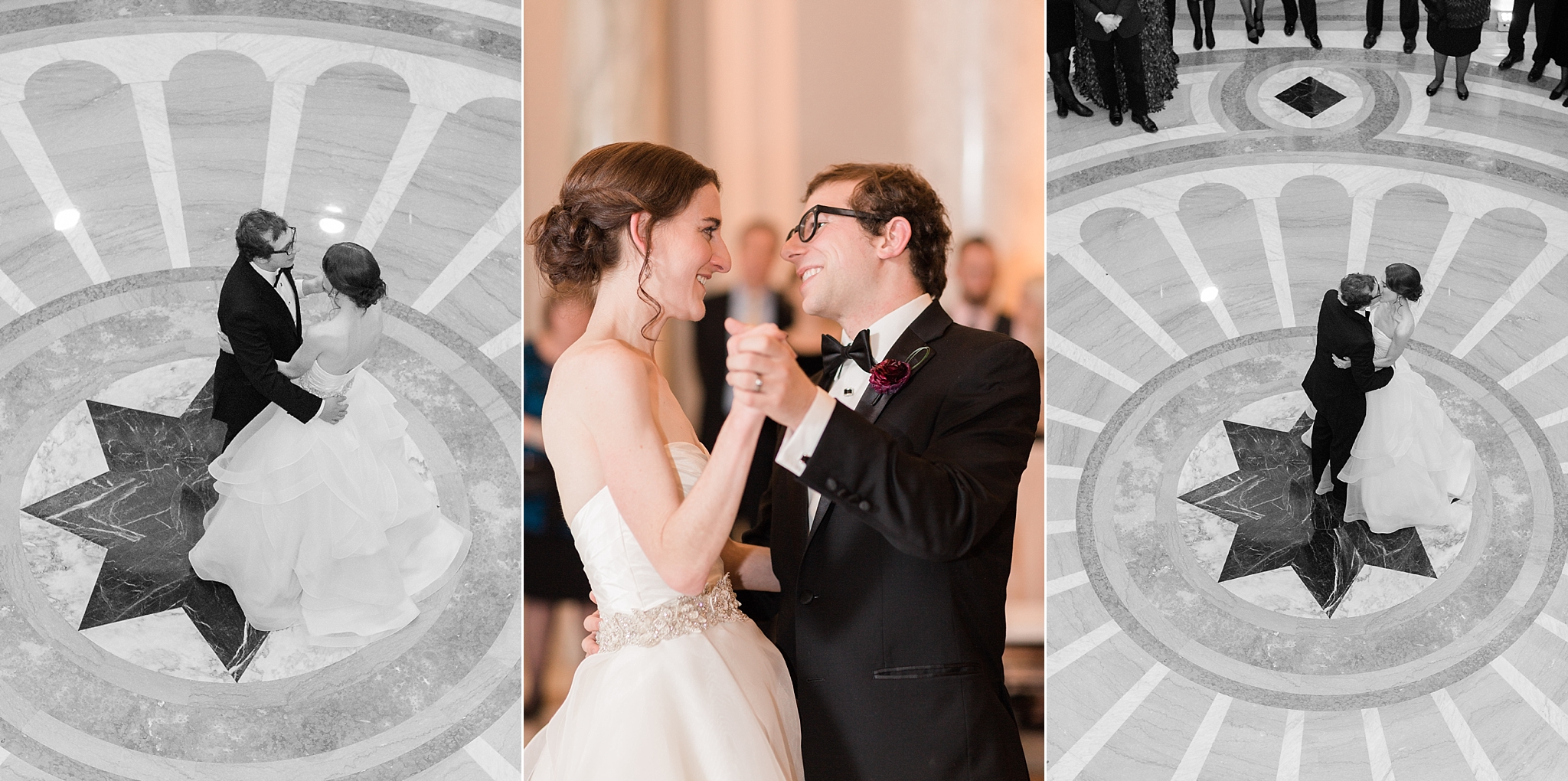 This classic Carnegie Institution for Science wedding in iconic Washington, DC  features a warm berry color palette to accent the beautiful decor. 