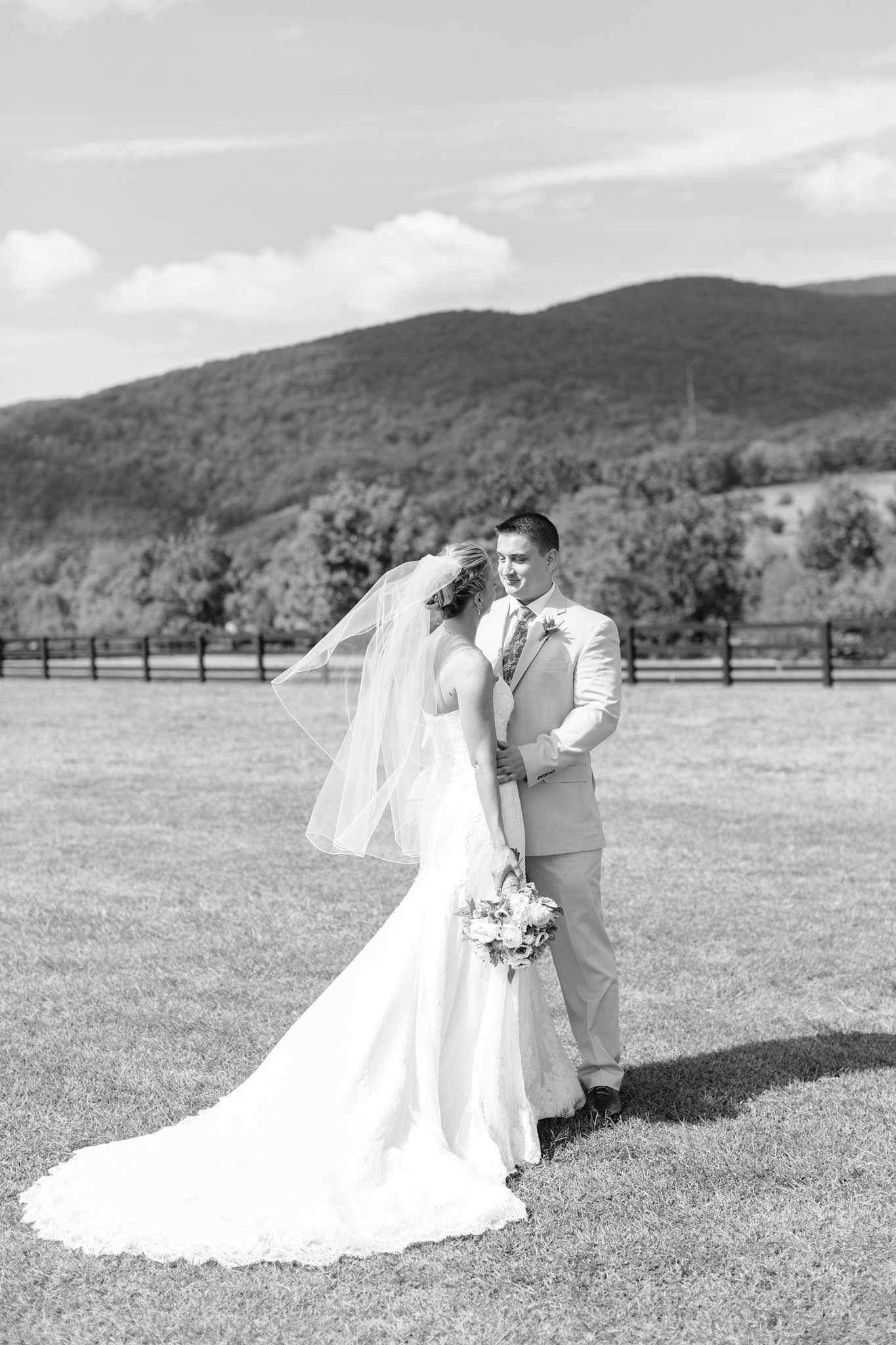 A gorgeous wedding featuring stunning landscapes at King Family Vineyard in Charlottesville, VA -- photographed by Alicia Lacey Photography, a Washington DC wedding photographer.