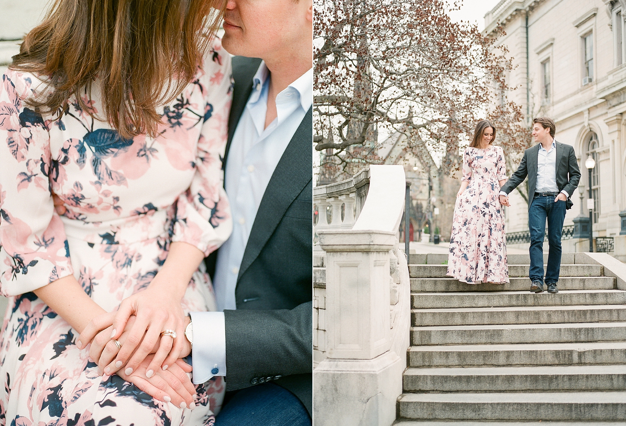 This stylish session is held throughout downtown Baltimore, MD and is photographed by Washington, DC anniversary photographer, Alicia Lacey.
