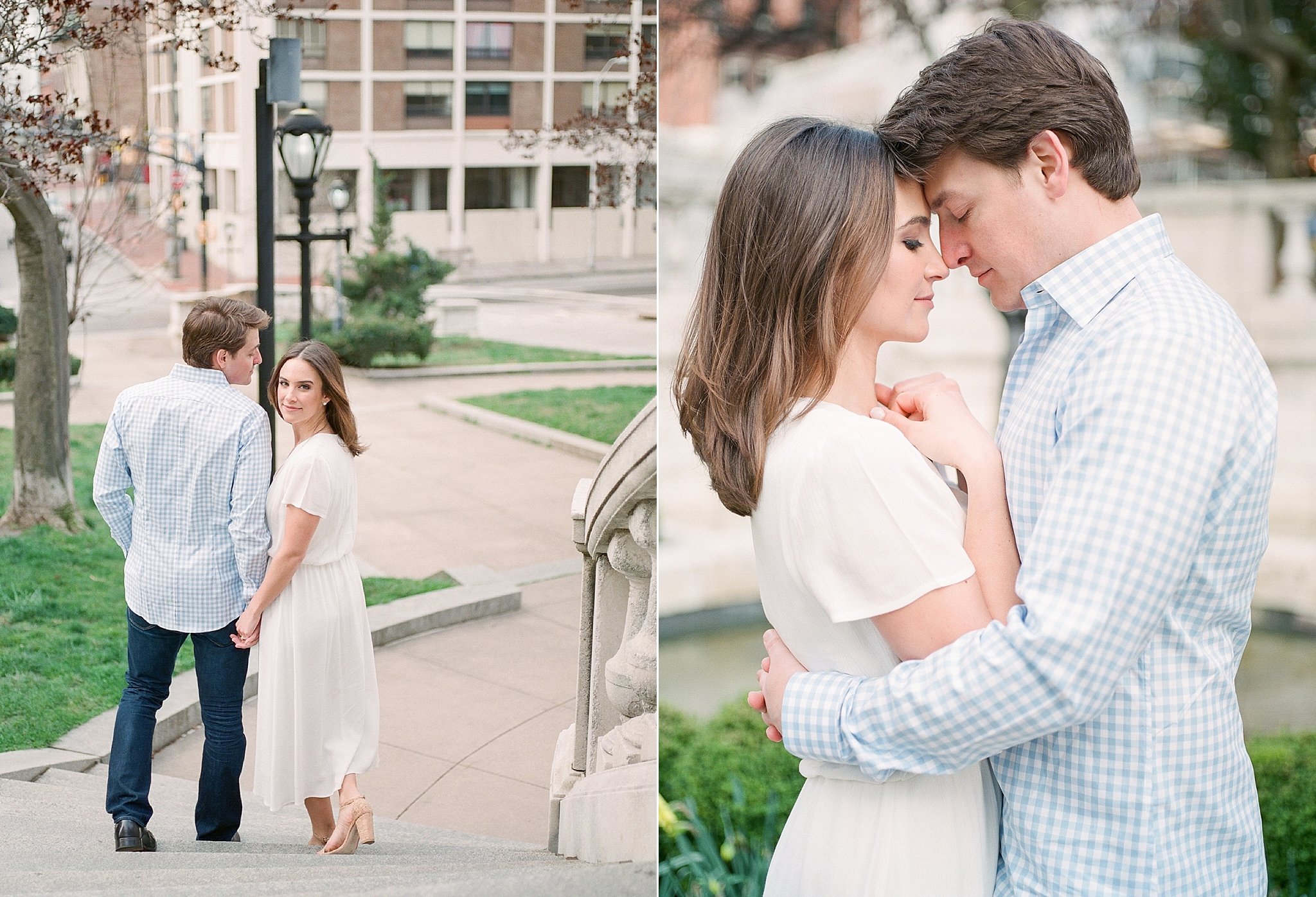 This stylish session is held throughout downtown Baltimore, MD and is photographed by Washington, DC anniversary photographer, Alicia Lacey.