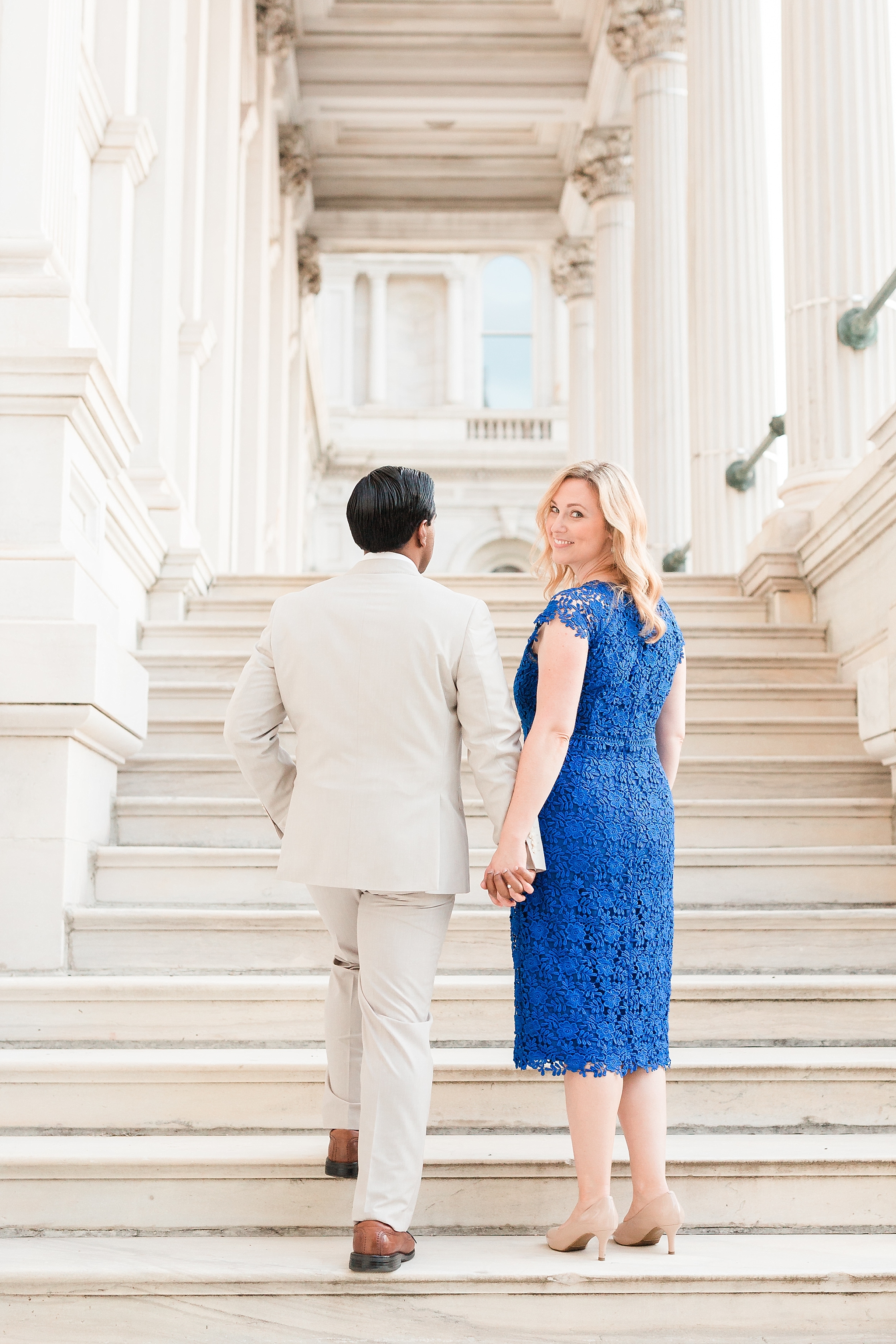 A classic and stylish sunrise engagement session in downtown Baltimore, MD.