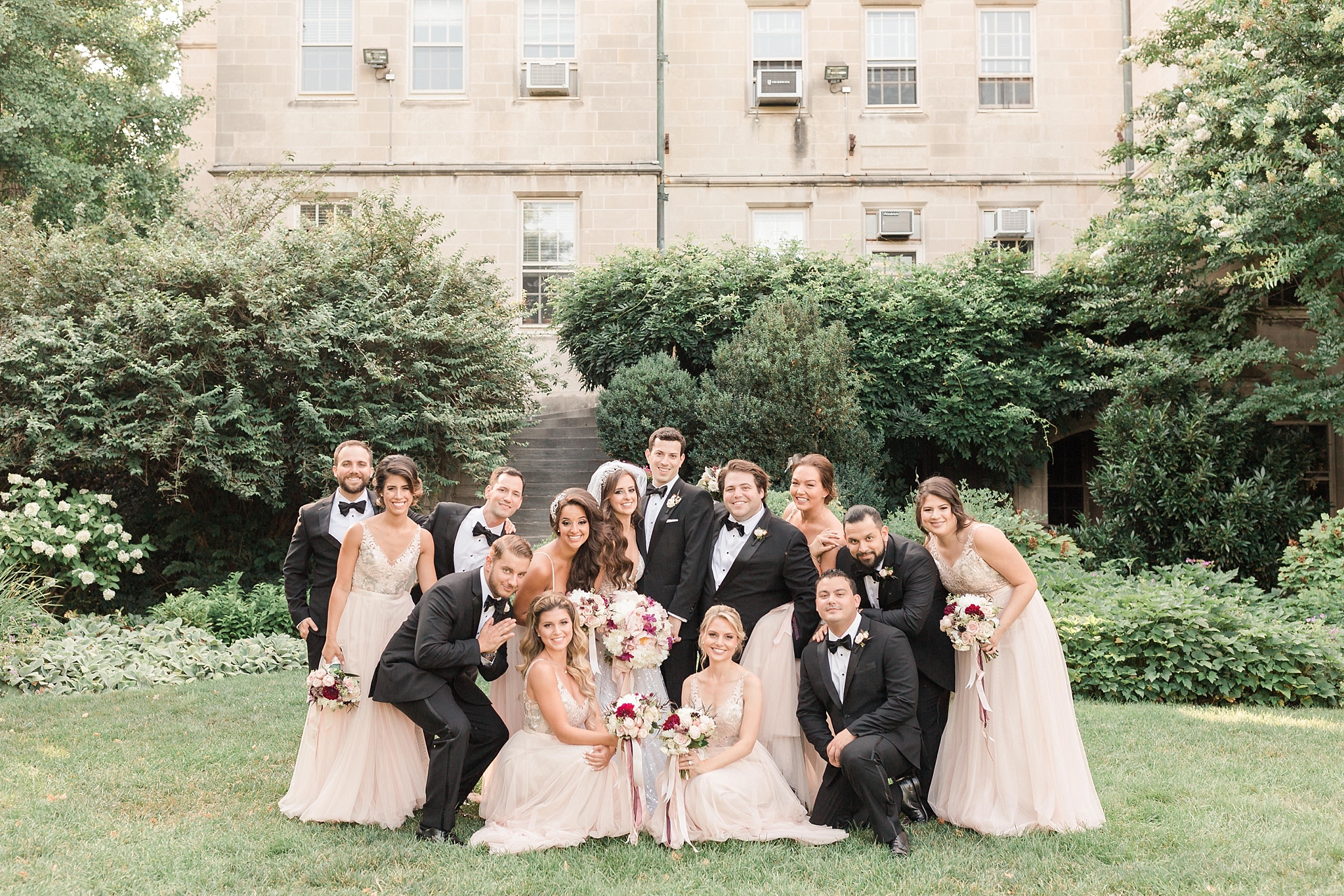 This glamorous summer wedding at Running Hare Vineyard features a palette of blush and gold and is captured by DC photographer Alicia Lacey.