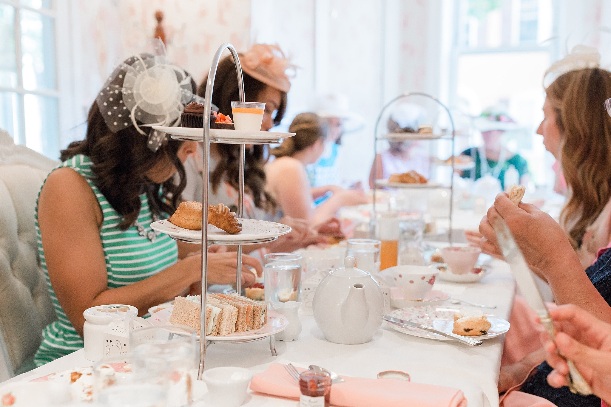 This Washington, DC wedding photographer has two baby showers for her impending arrival; one is brunch themed and the other is a high tea themed shower! 