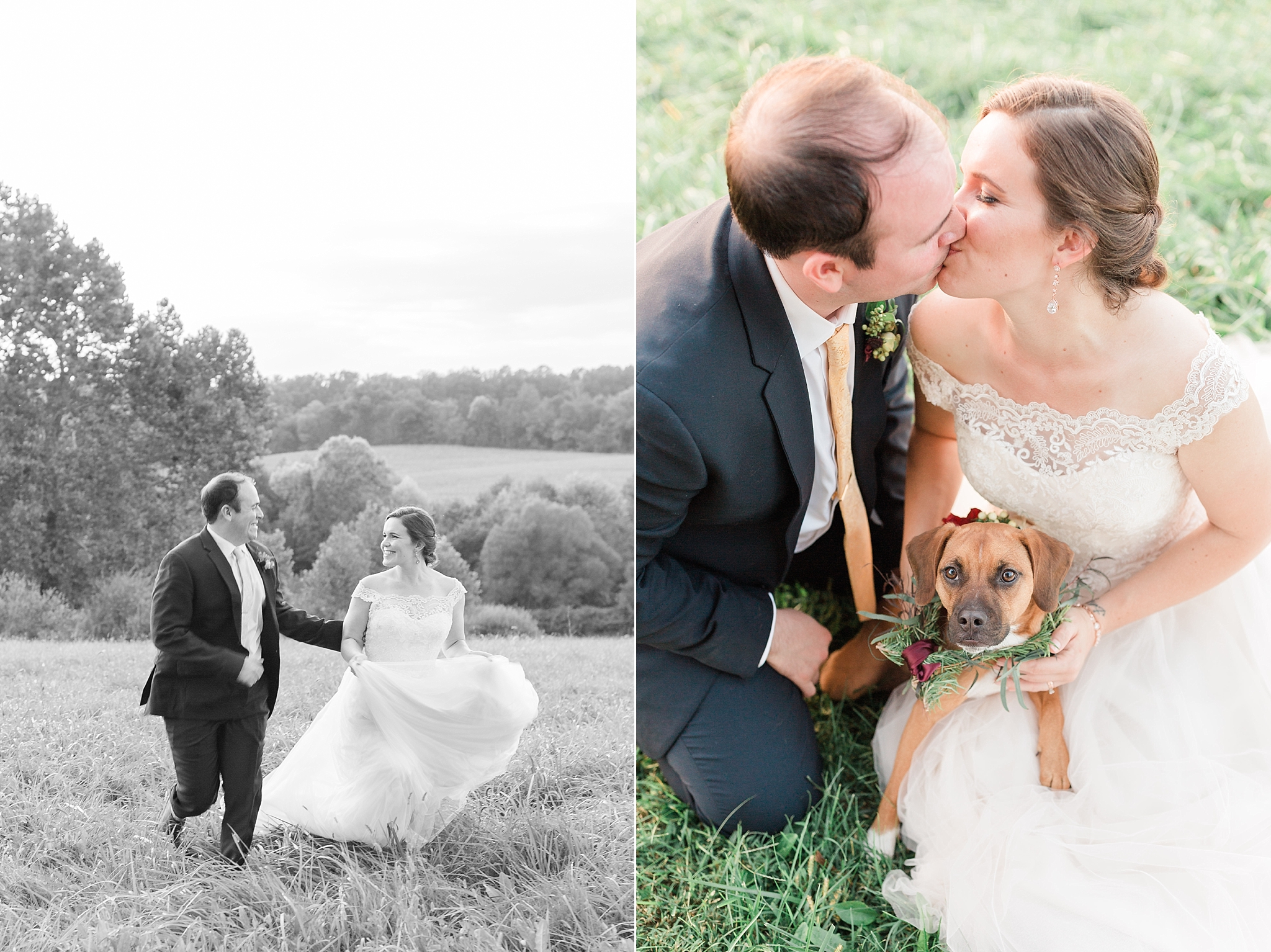 This classic fall wedding at Rixey Manor in Rixeyville, VA features a color palette of navy and gold with pops of plum!