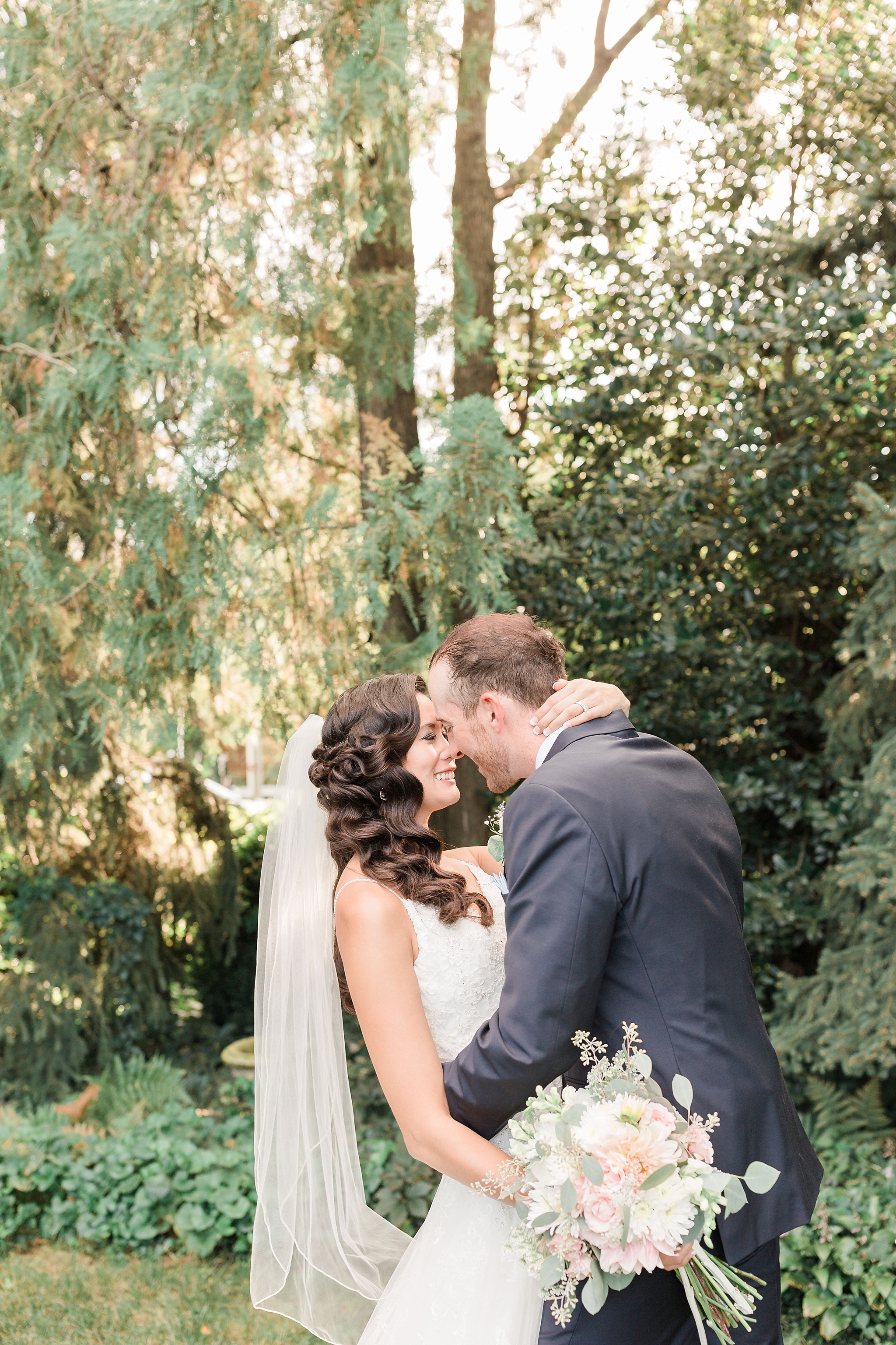This elegant fall wedding at the Thomas Birkby House in Leesburg, VA was complete with vintage furniture and blush details. 