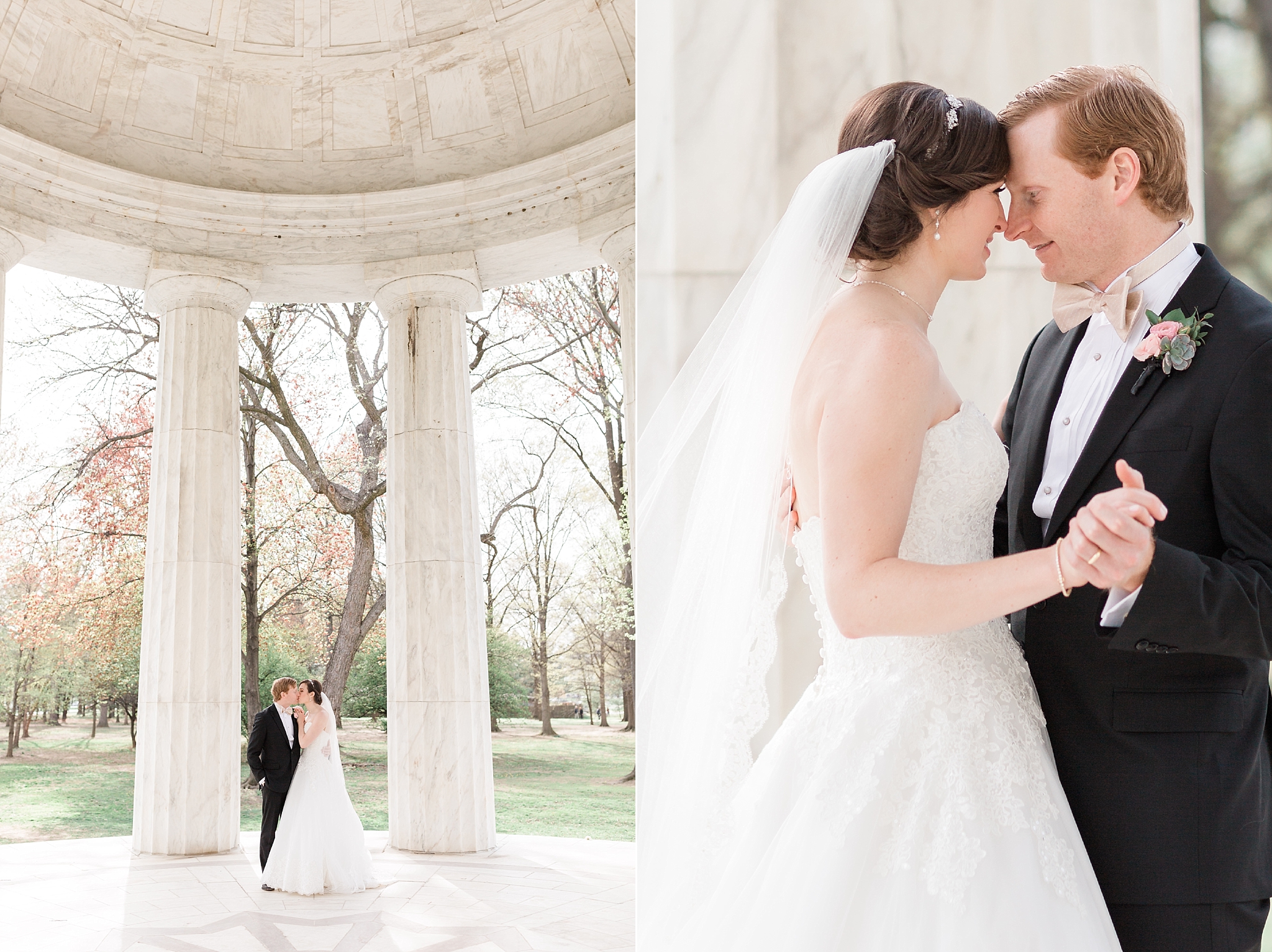 This elegant Chevy Chase Club wedding features stunning portraits at the iconic Lincoln Memorial in Washington, DC.