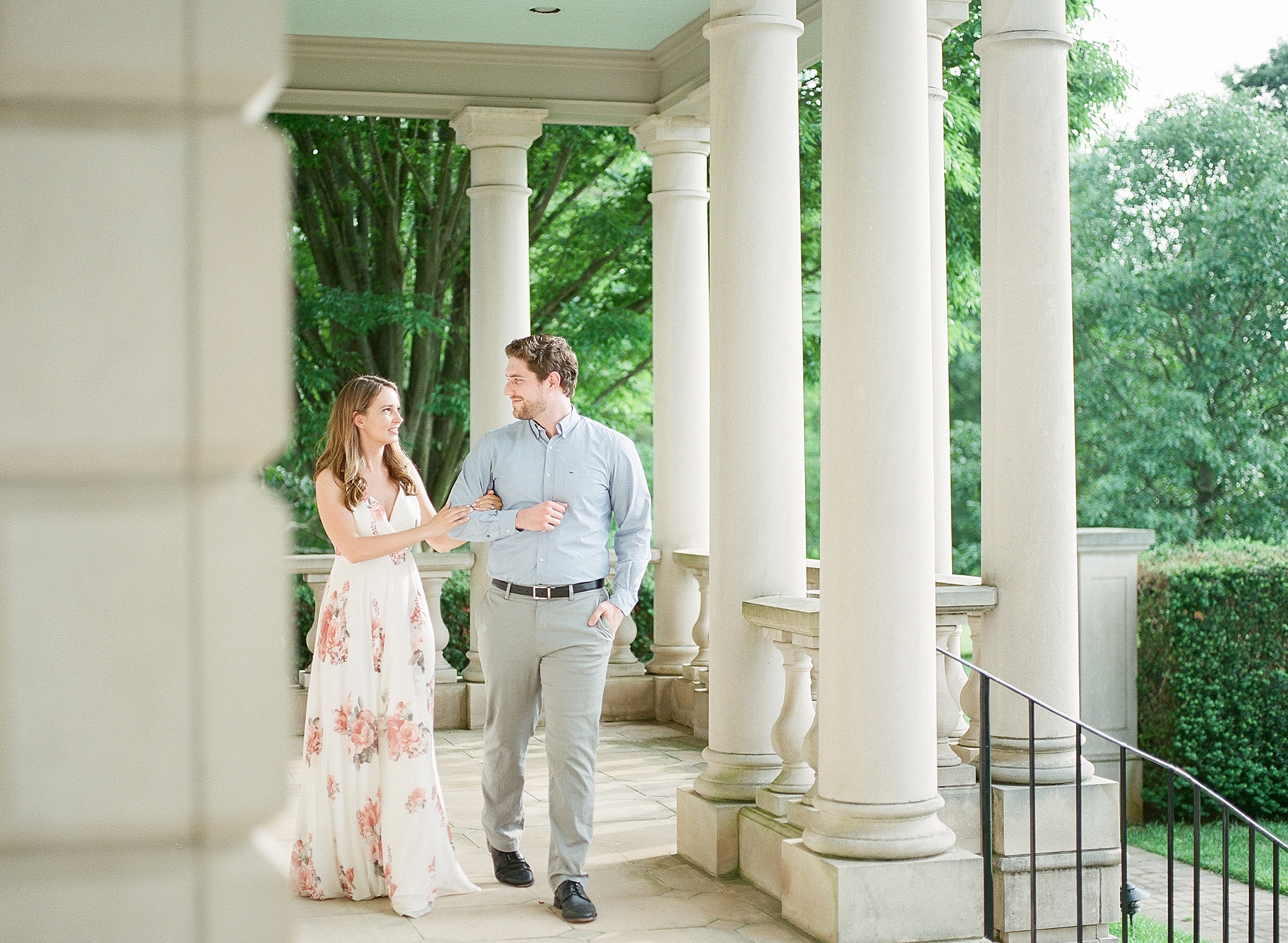 This sweet summer engagement session was photographed at Great Marsh Estate in Bealeton, VA by fine art film photographer, Alicia Lacey. 