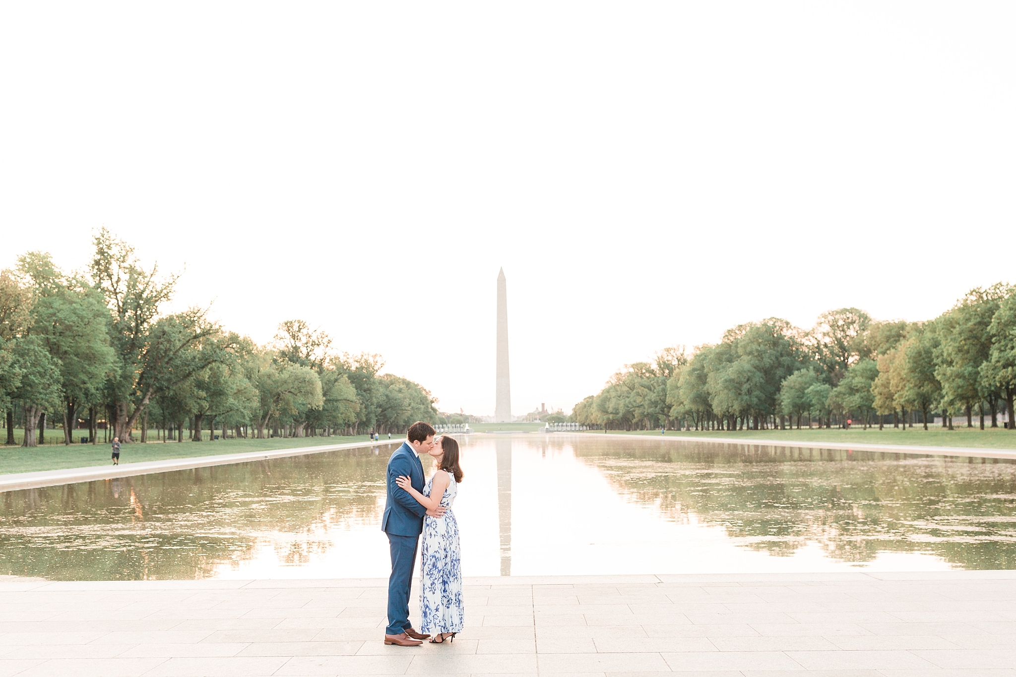 This romantic spring engagement session captures some of the most iconic highlights of Washington, DC including the Lincoln Memorial, Constitution Gardens, and DC War Memorial.