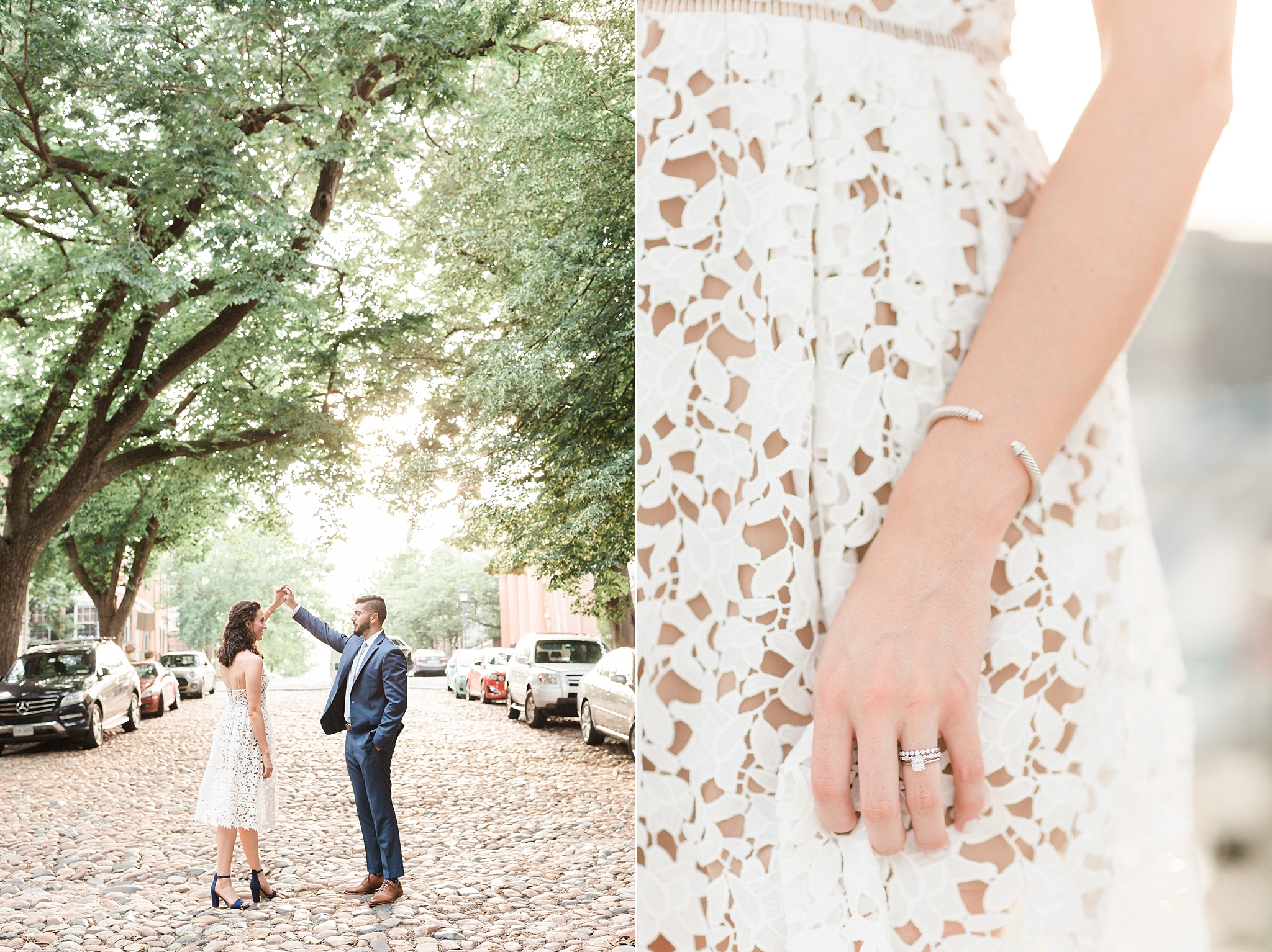 This romantic and intimate Old Town Alexandria elopement was photographed by Washington, DC wedding photographer Alicia Lacey. 
