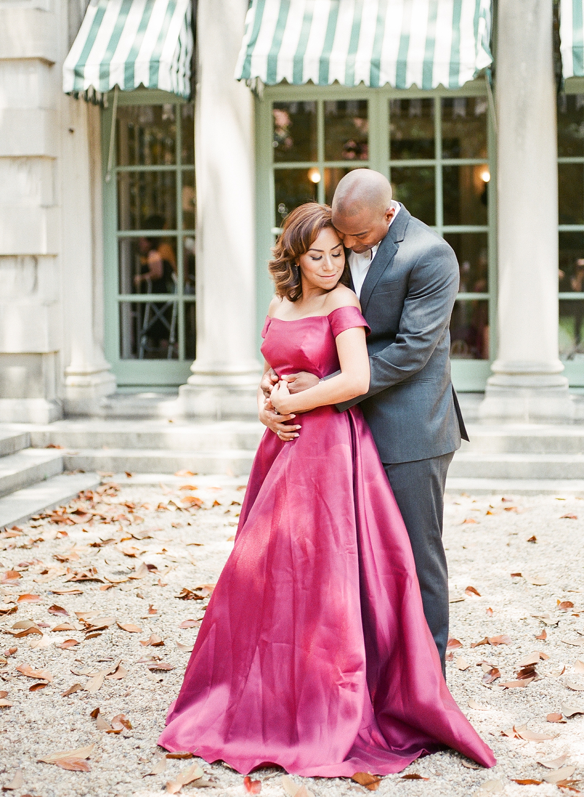 This chic anniversary session was photographed at the Anderson House in Washington, DC by film photographer Alicia Lacey.