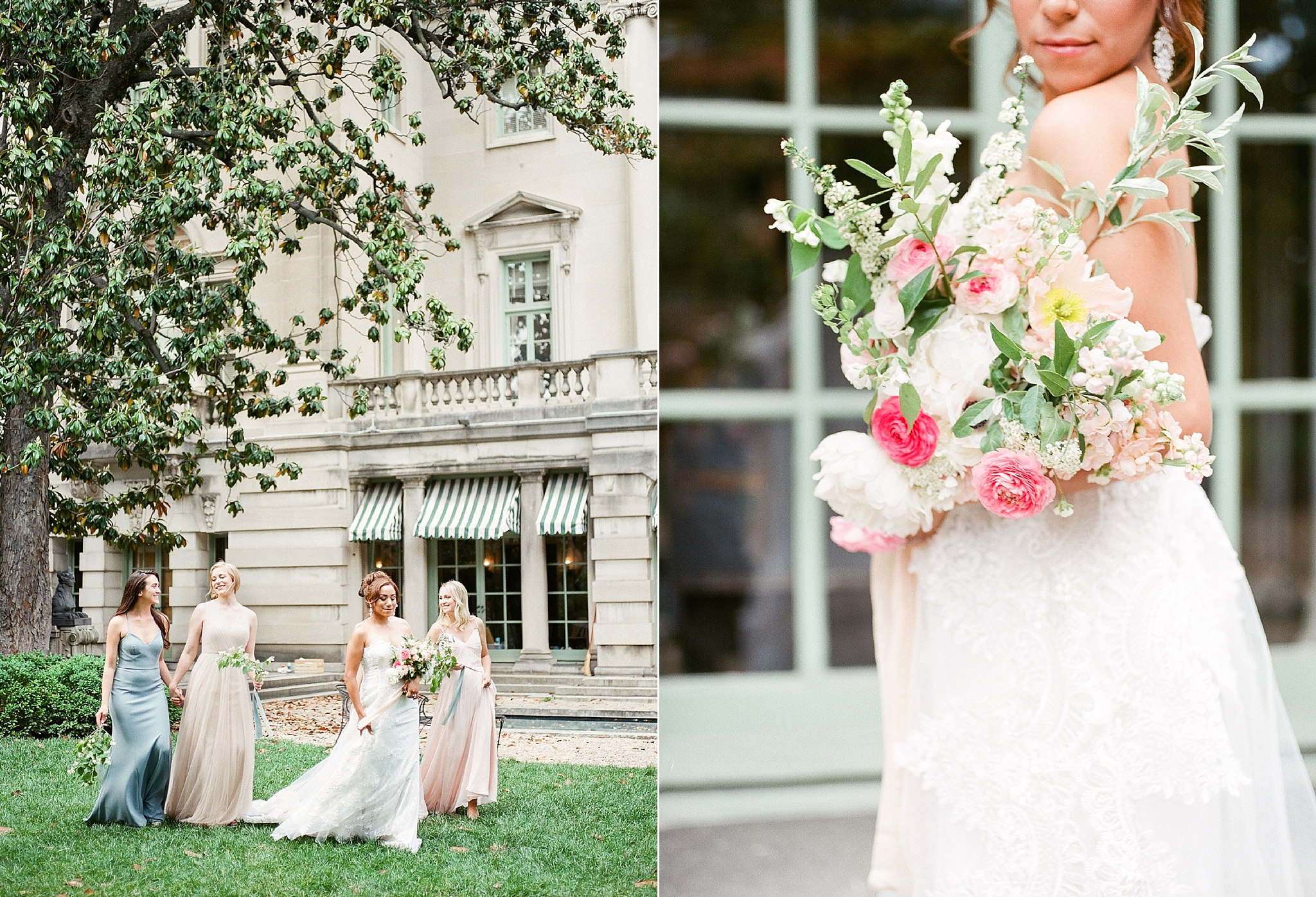 A romantic and elegant wedding at the Anderson House in The Society of the Cincinnati is photographed by Washington, DC film photographer, Alicia Lacey.