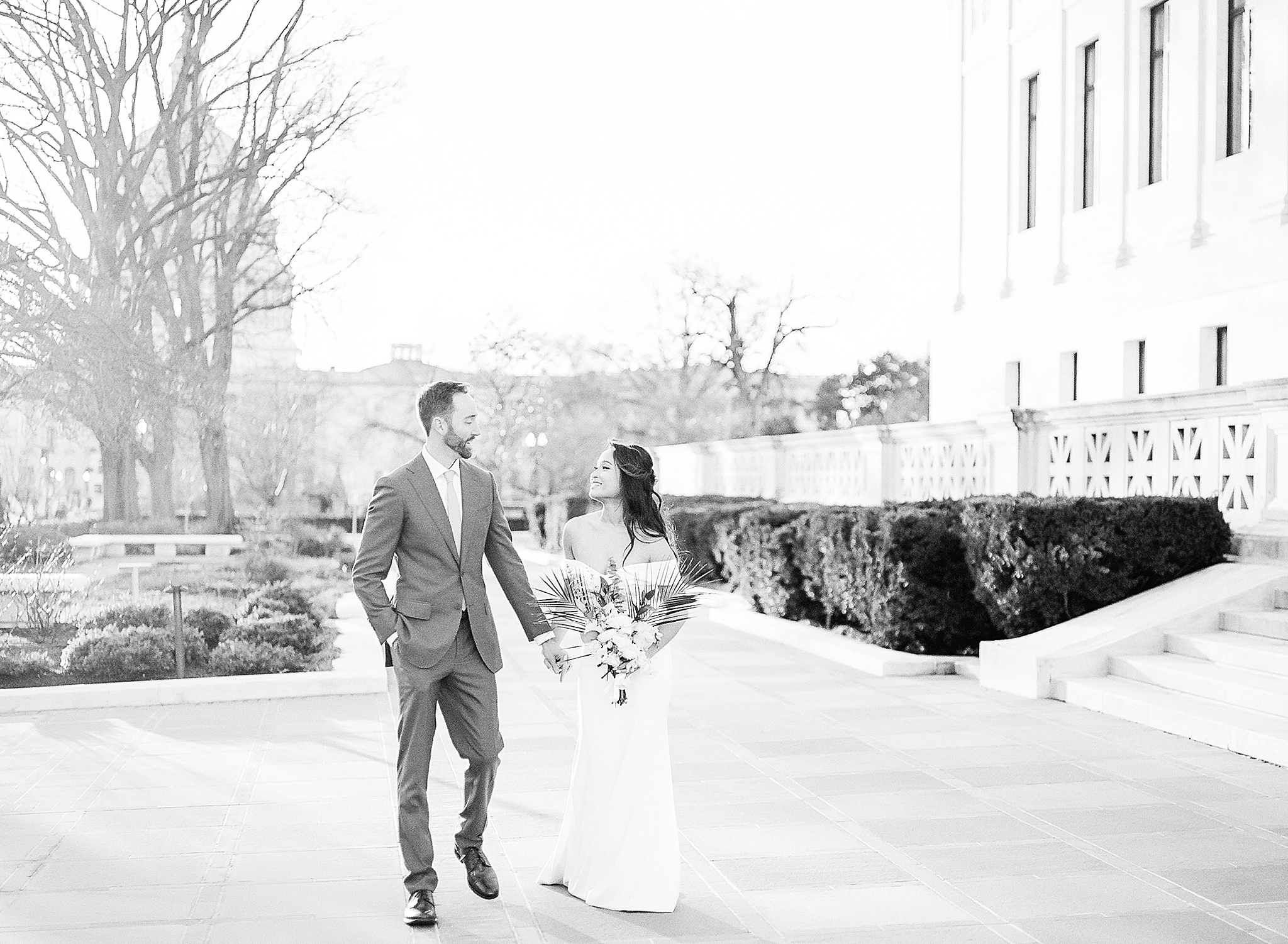 A romantic wedding elopement in Washington, DC; photographed by fine art film photographer, Alicia Lacey. 