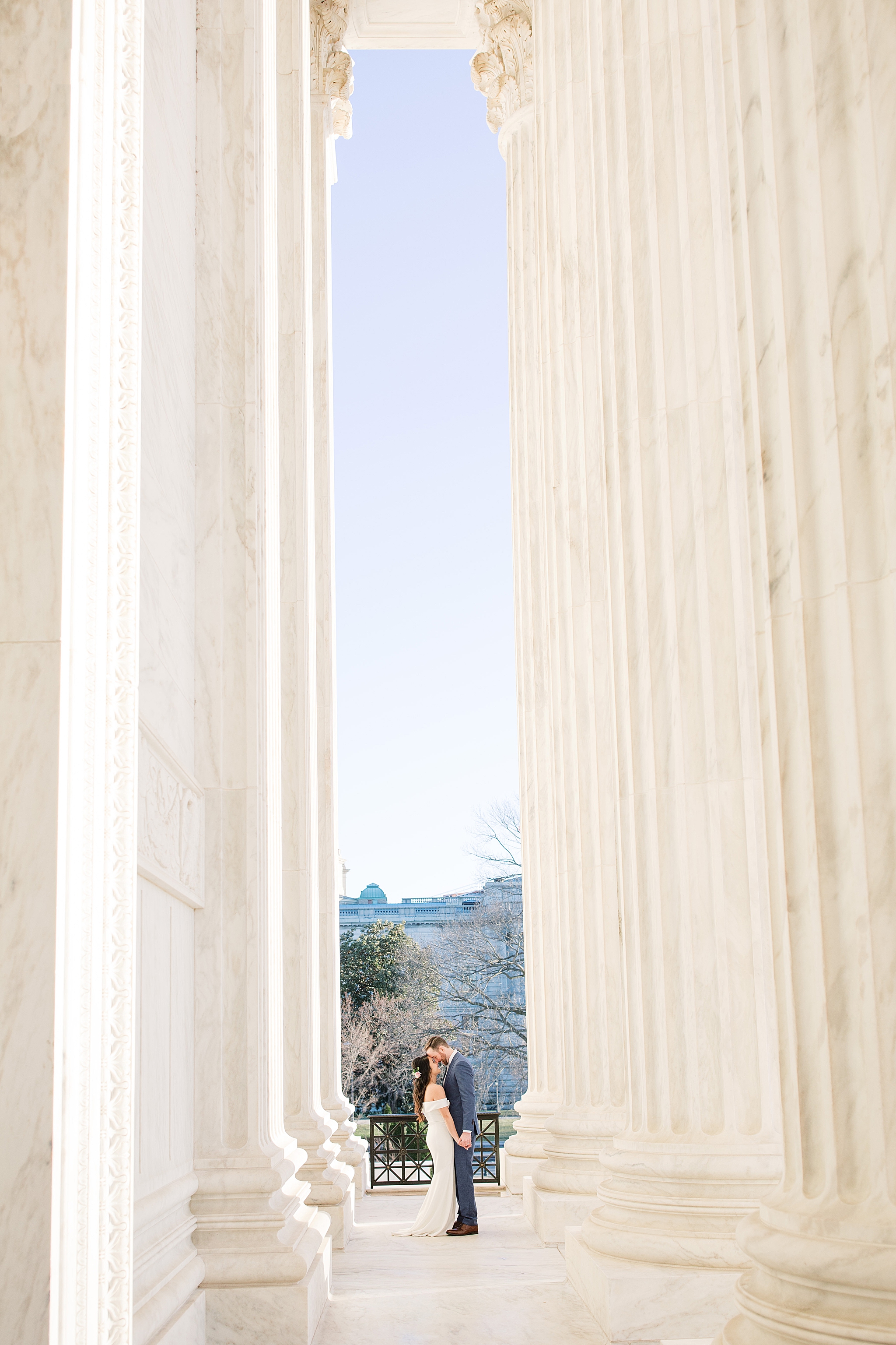 A romantic wedding elopement in Washington, DC; photographed by fine art film photographer, Alicia Lacey.