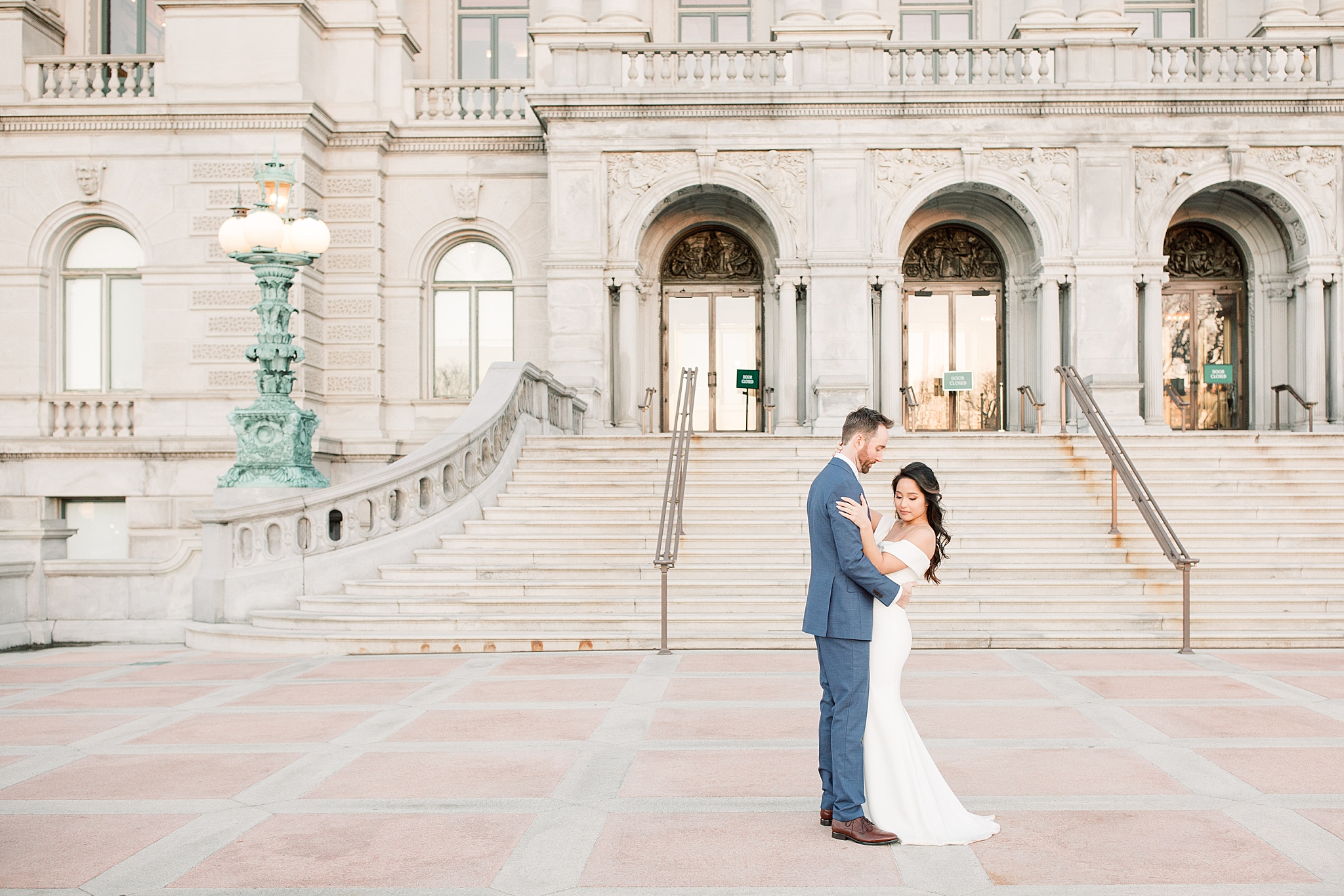 A romantic wedding elopement in Washington, DC; photographed by fine art film photographer, Alicia Lacey. 