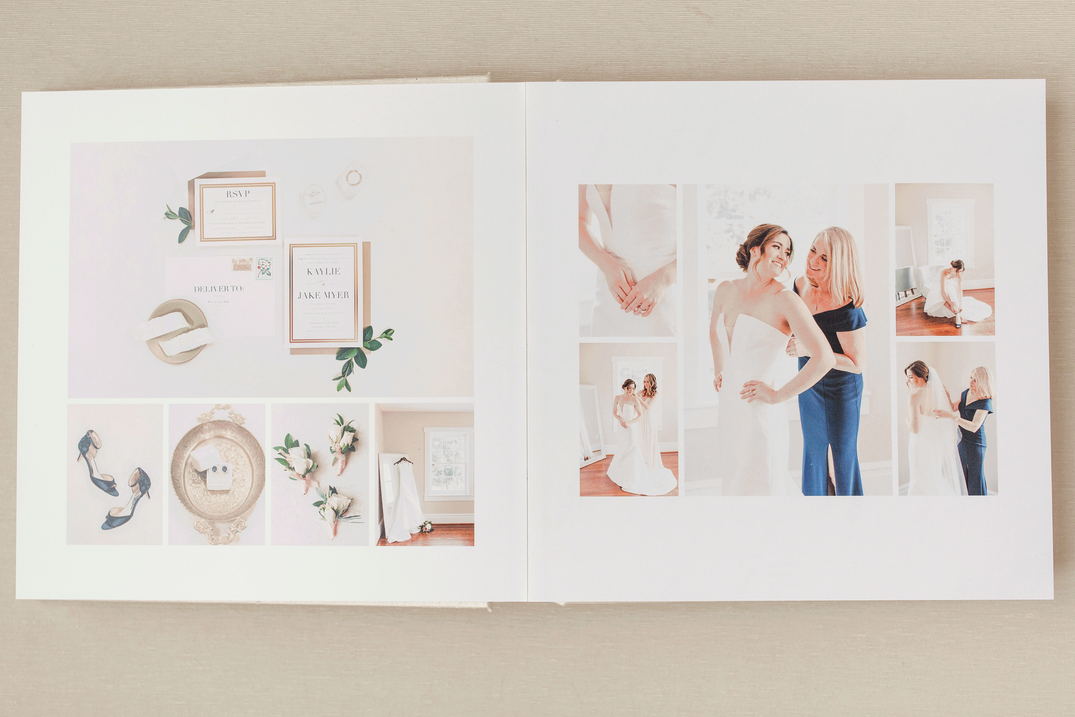 This elegant silk wedding album makes for the perfect family heirloom after the big day.