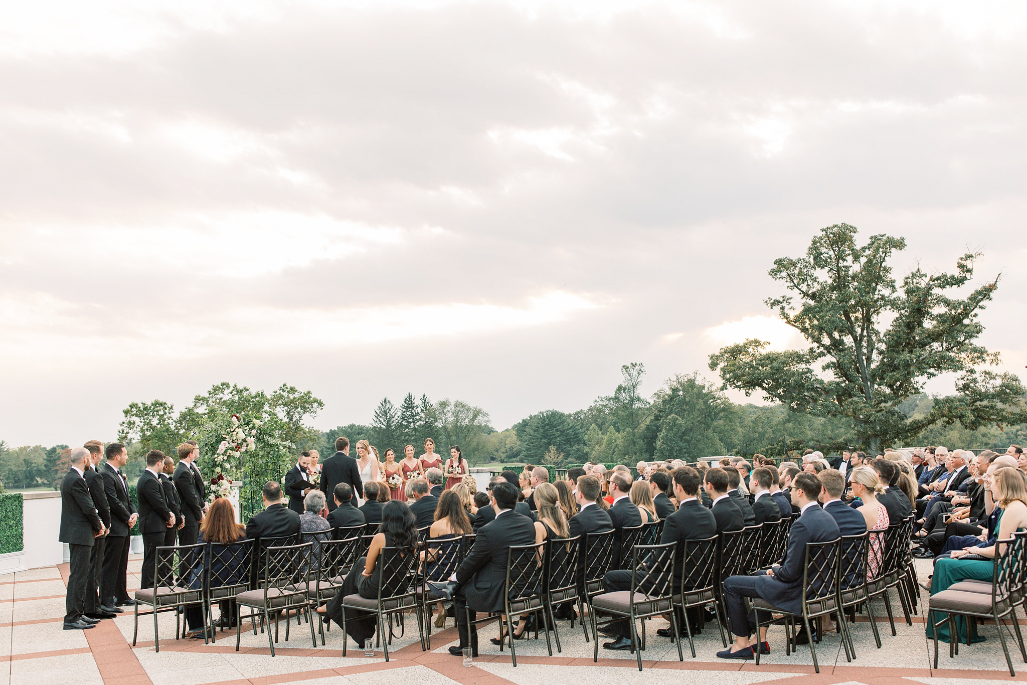 An elegant black tie wedding photographed by Alicia Lacey at the iconic Congressional Country Club in Bethesda, MD outside of Washington, DC.