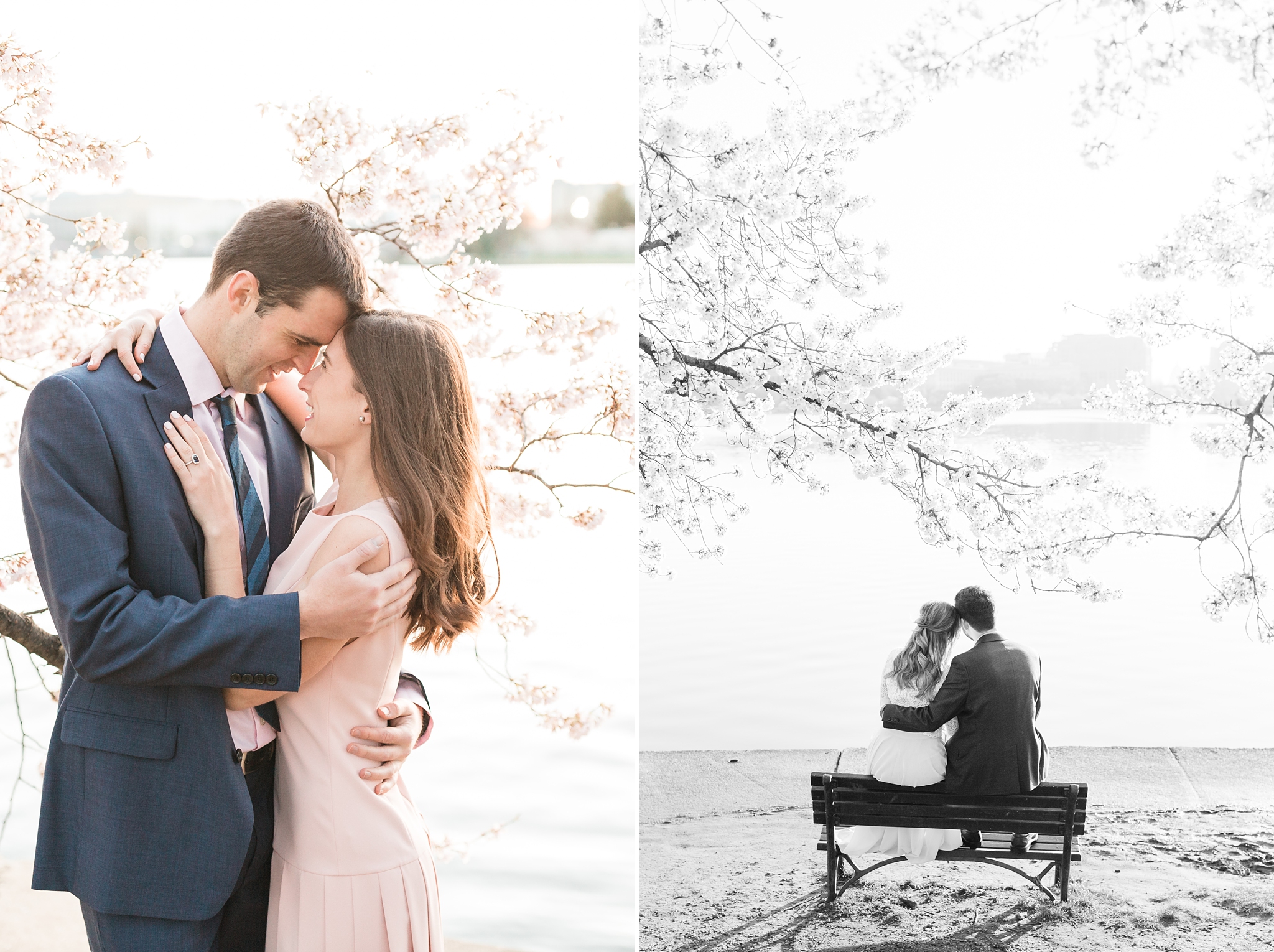 Here is the ultimate photography guide to cherry blossom engagement photos at the Tidal Basin in Washington, DC!