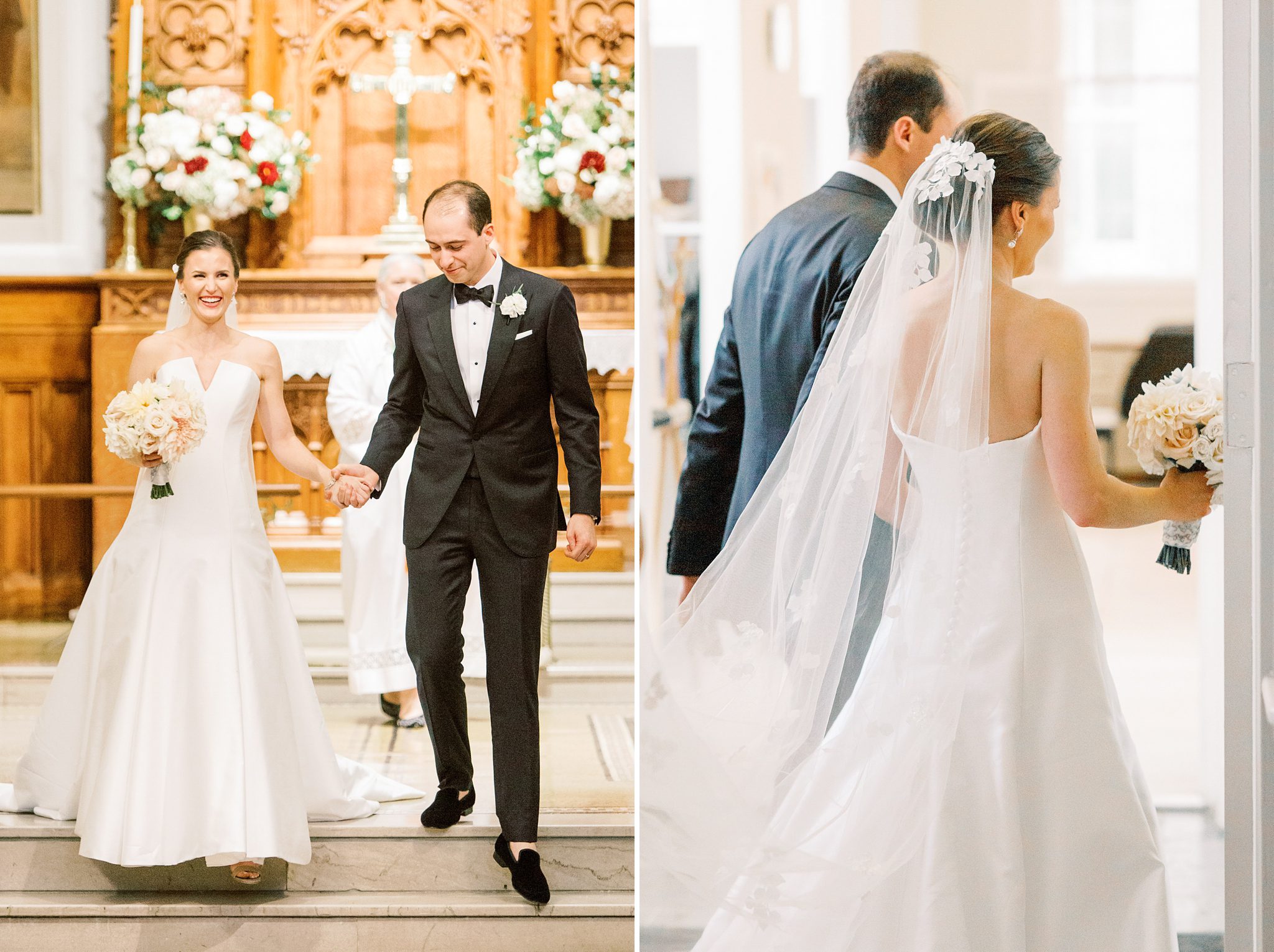 This classic black tie wedding is held at the iconic Army Navy Club in Washington, DC.