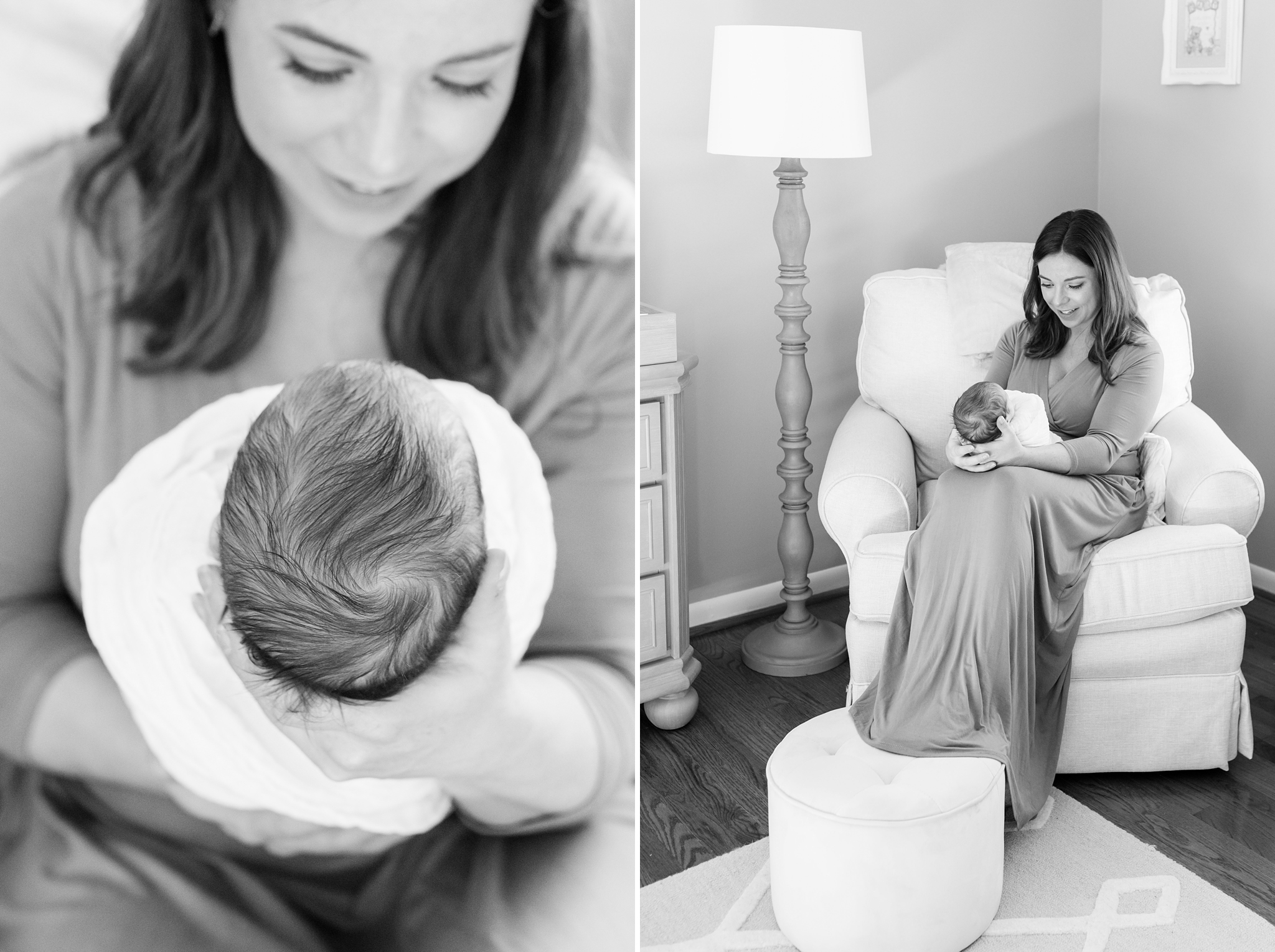 A lifestyle newborn session captured in Northern Virginia. 