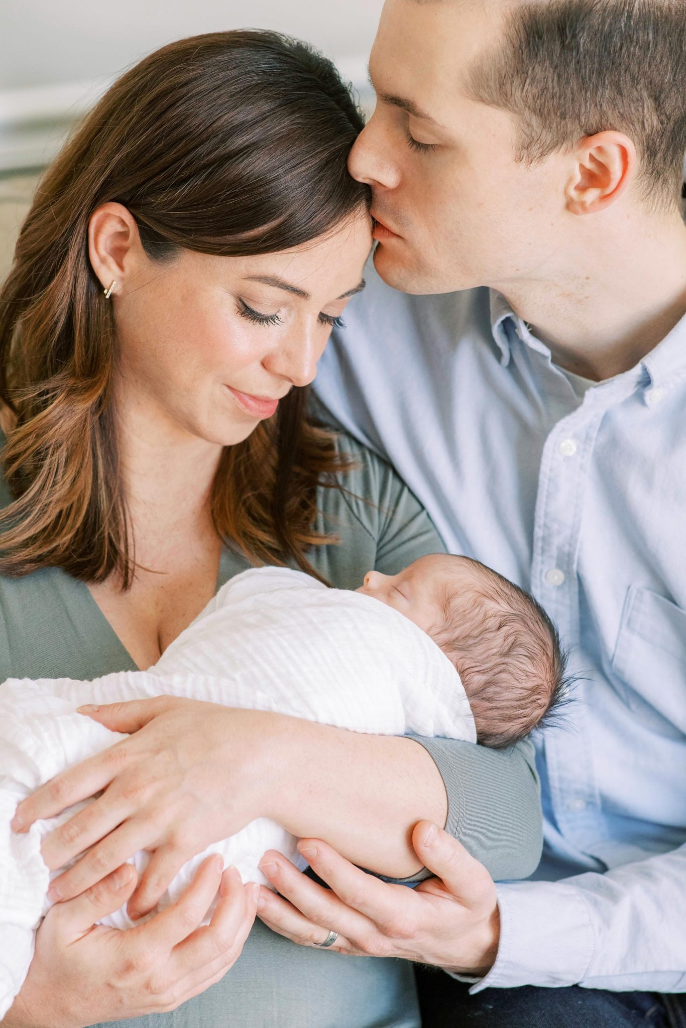 A lifestyle newborn session captured in Northern Virginia.