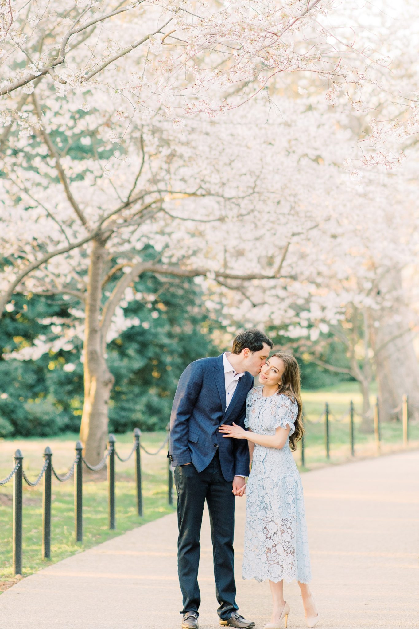 We were hoping to capture Valeria & John's engagement session during peak bloom, but it was worth it to squeeze their session in before all the craziness picked up over the past week! Luckily we were still able to capture a bit of that iconic beauty from some early blossoms! See it all over on the blog! #linkinprofile
