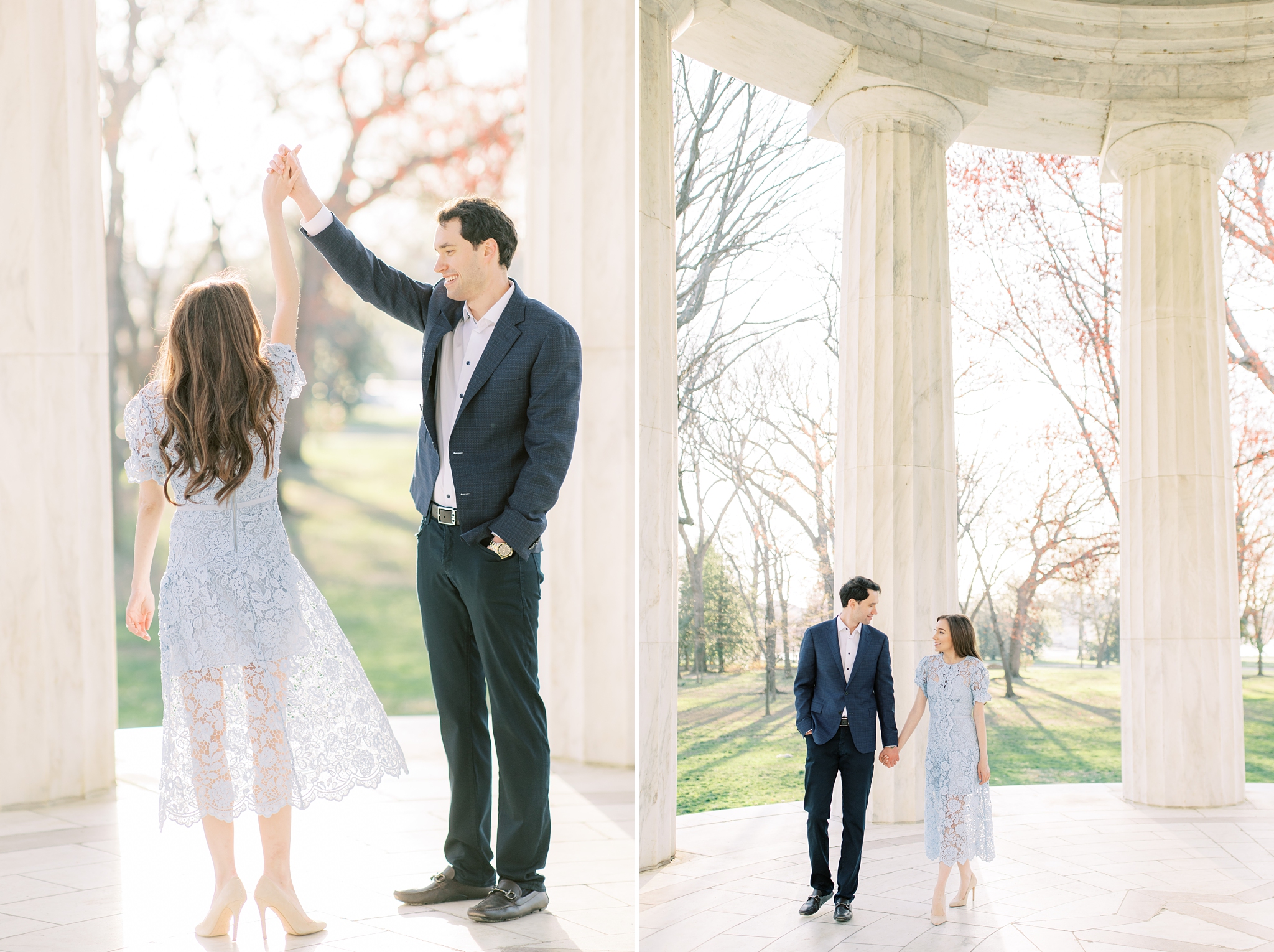 We were hoping to capture Valeria & John's engagement session during peak bloom, but it was worth it to squeeze their session in before all the craziness picked up over the past week! Luckily we were still able to capture a bit of that iconic beauty from some early blossoms! See it all over on the blog! #linkinprofile
