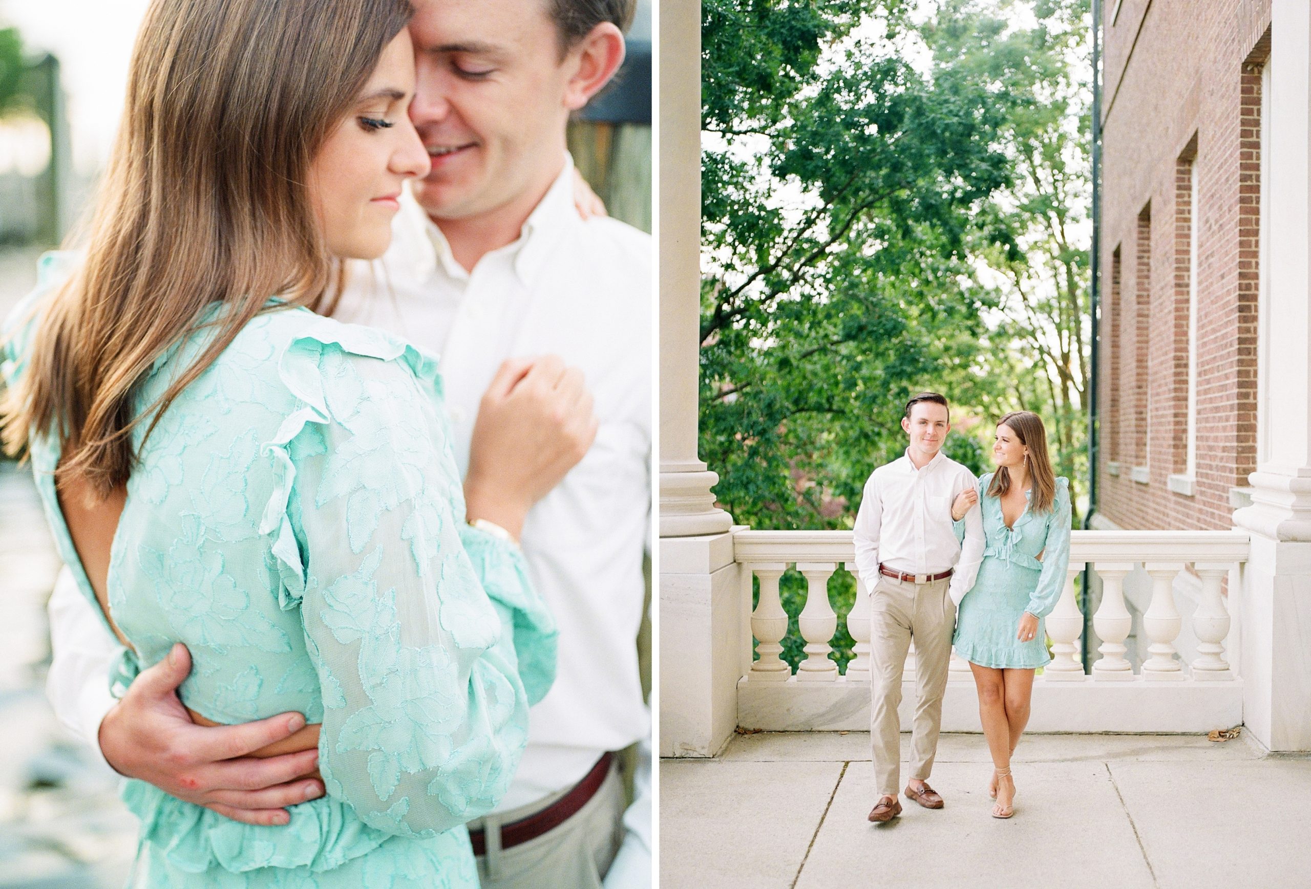 A beautiful fine art film engagement session captured in downtown Annapolis at sunrise by Washington, DC photographer, Alicia Lacey.