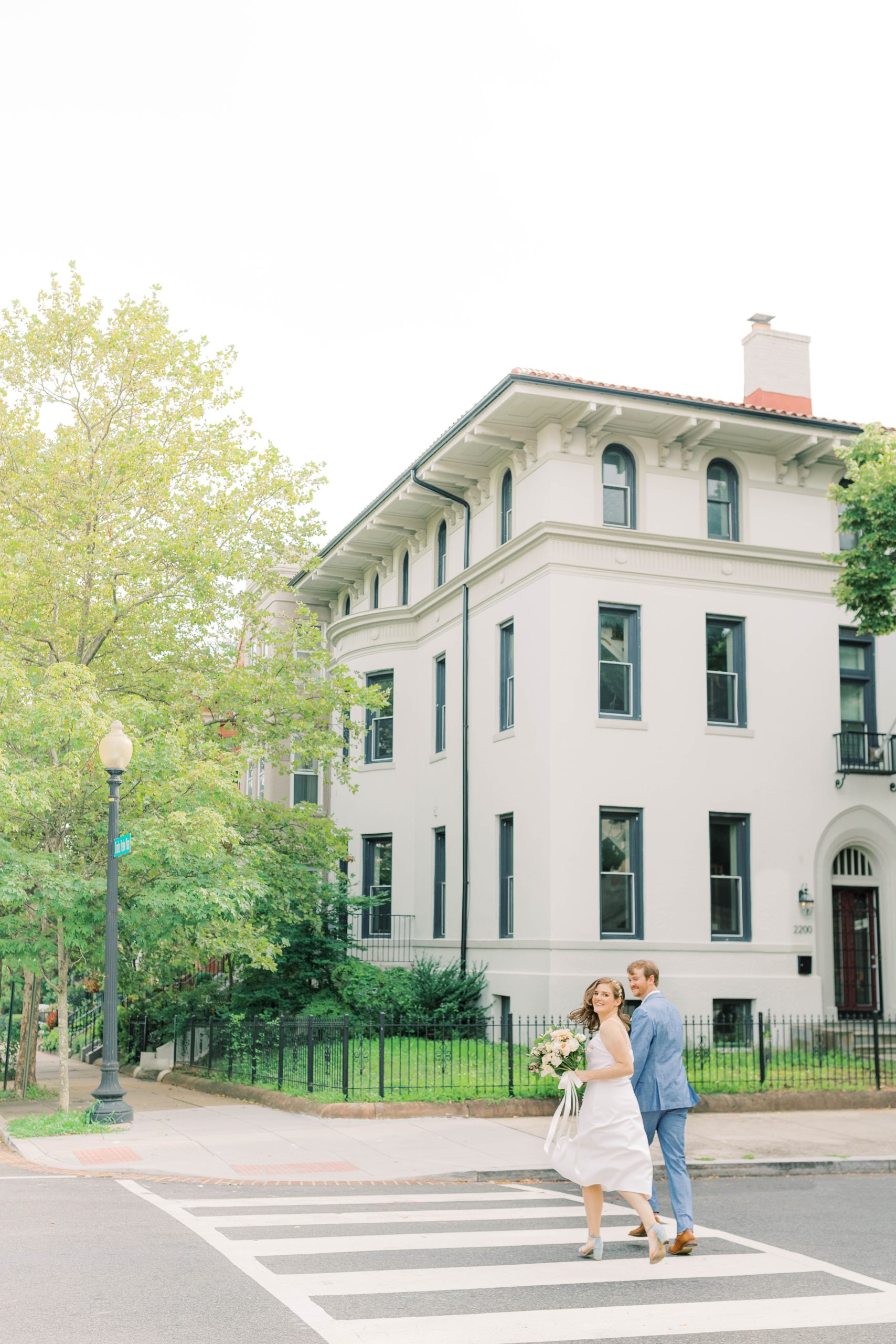 An intimate elopement wedding at the Spanish Steps in the Kalorama neighborhood of Washington, DC; complete with a newlywed picnic!