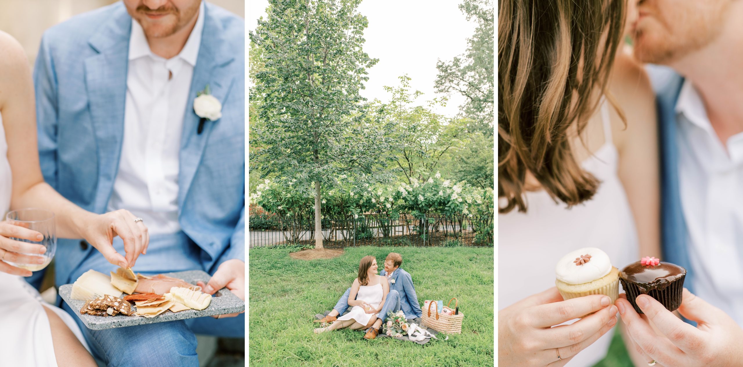 An intimate elopement wedding at the Spanish Steps in the Kalorama neighborhood of Washington, DC; complete with a newlywed picnic!
