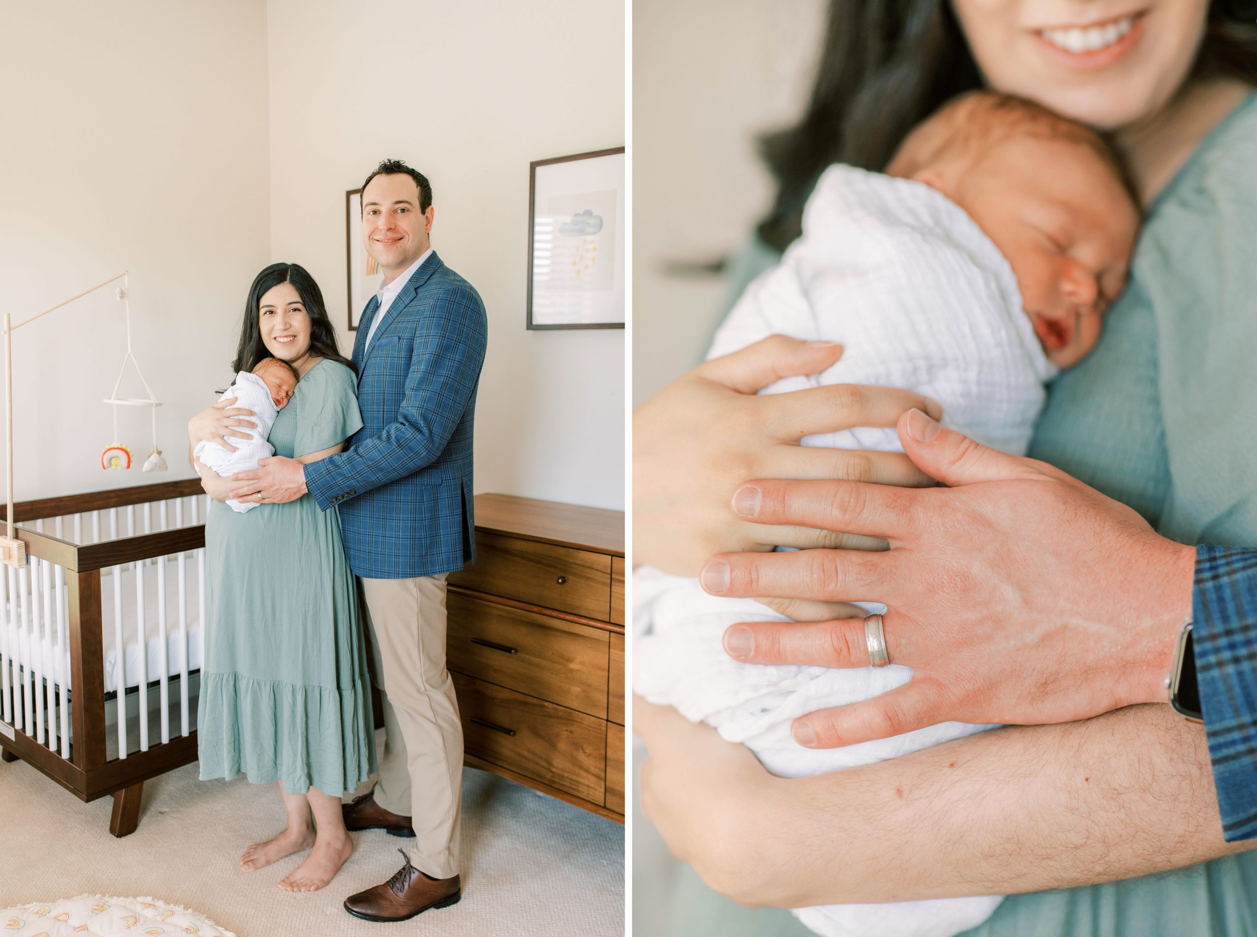Washington, DC wedding photographer captures a newborn session for one of her past engagement and wedding couples.