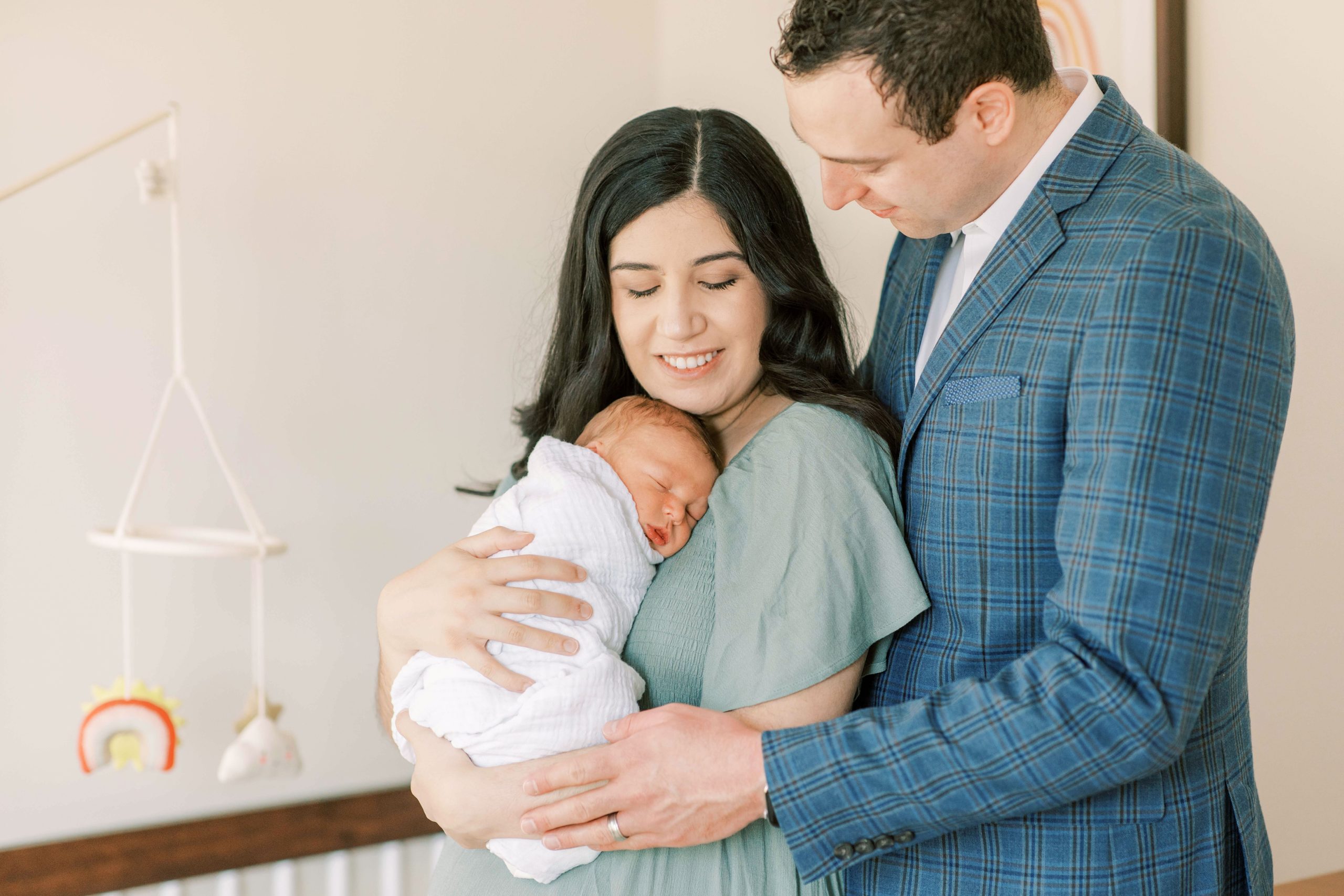 Washington, DC wedding photographer captures a newborn session for one of her past engagement and wedding couples.